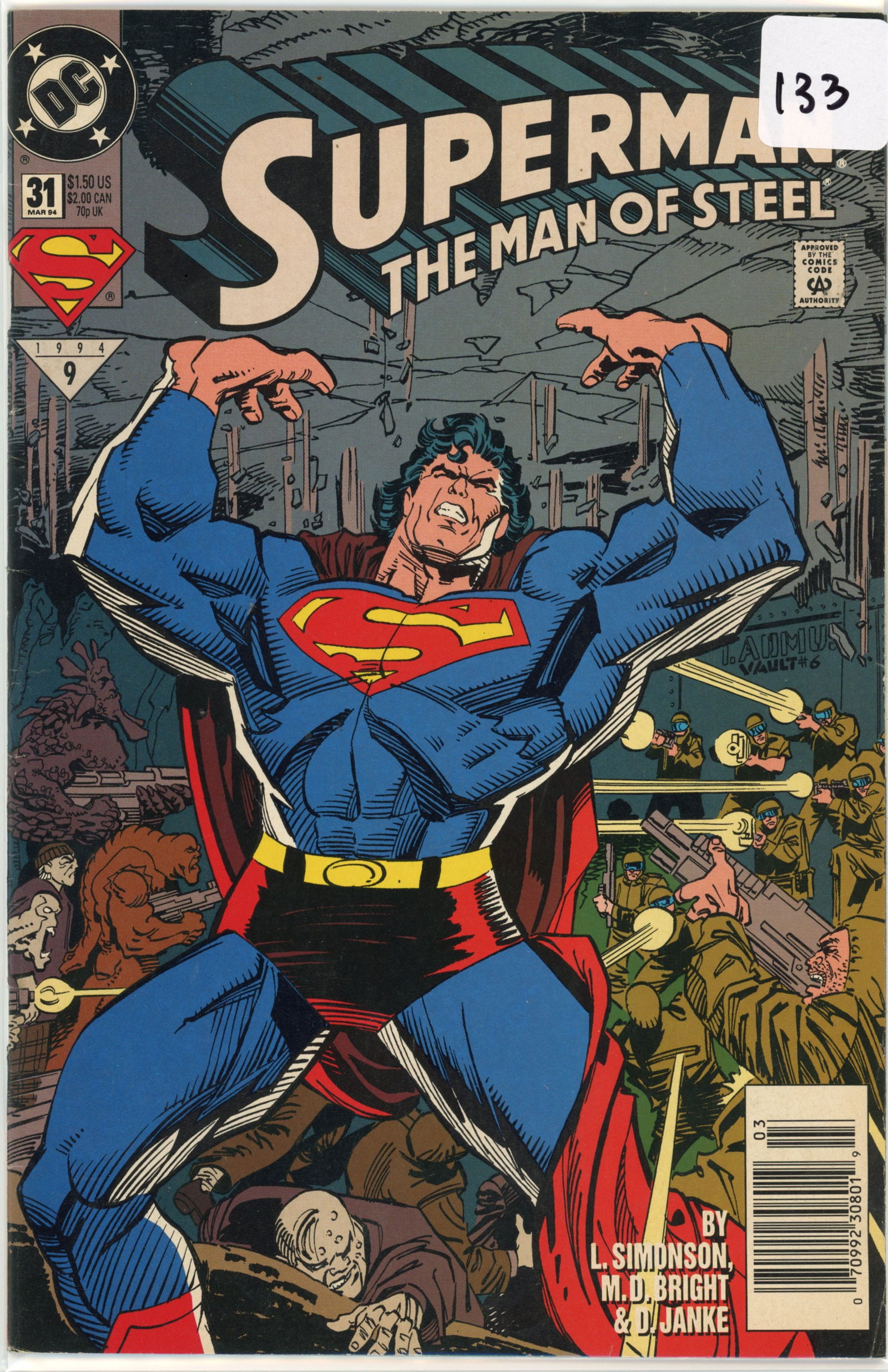 1994 DC superman Man Of Steel Issue 9 (1 of 1)