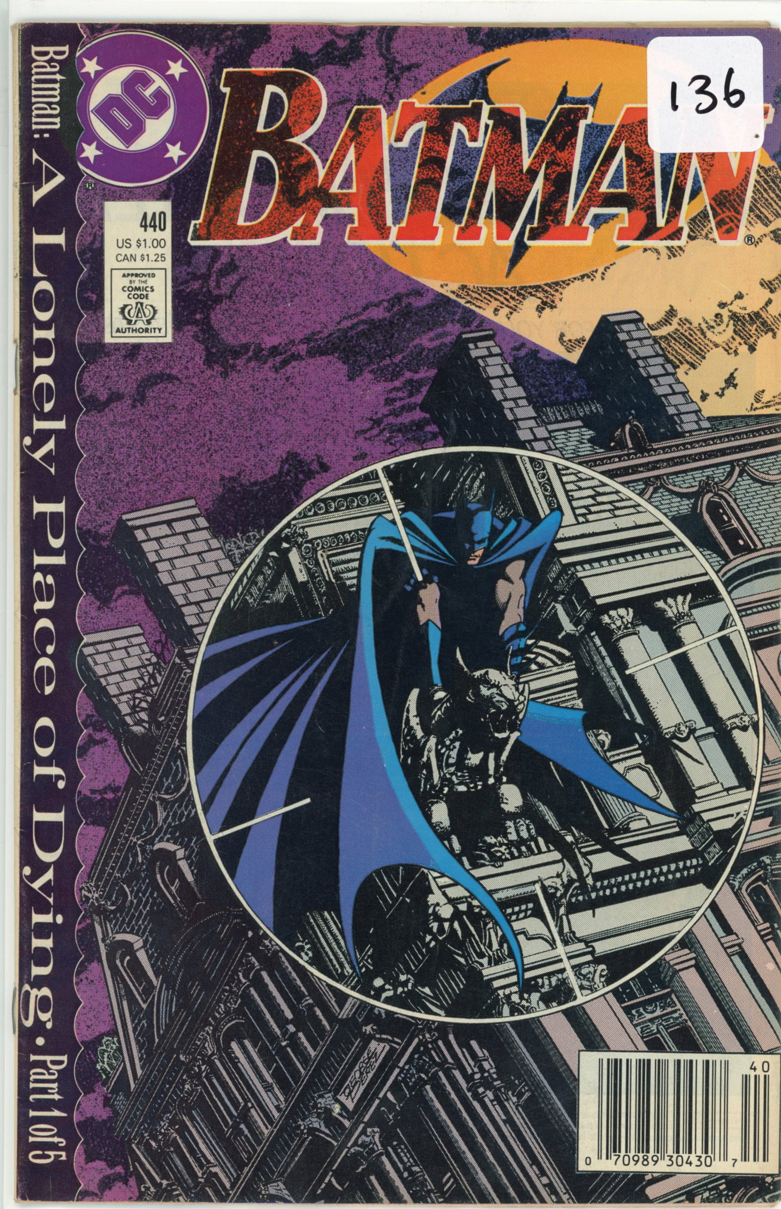 1989 DC Batman Lonely Place Of Dying Issue 440 (1 of 1)