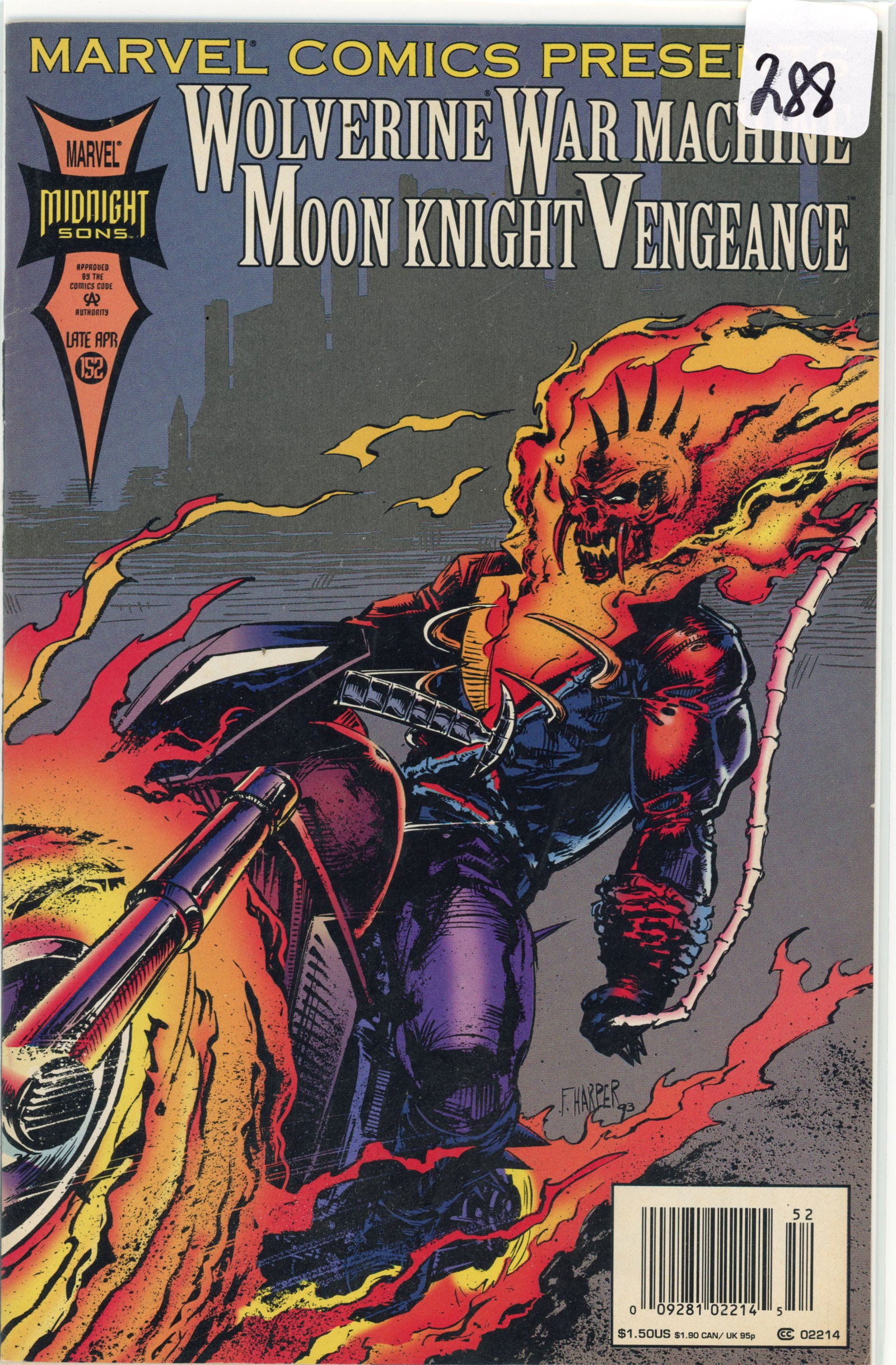 1993 Marvel Midnight Sons Wolverine War Machine Issue 157 (1 of 1)