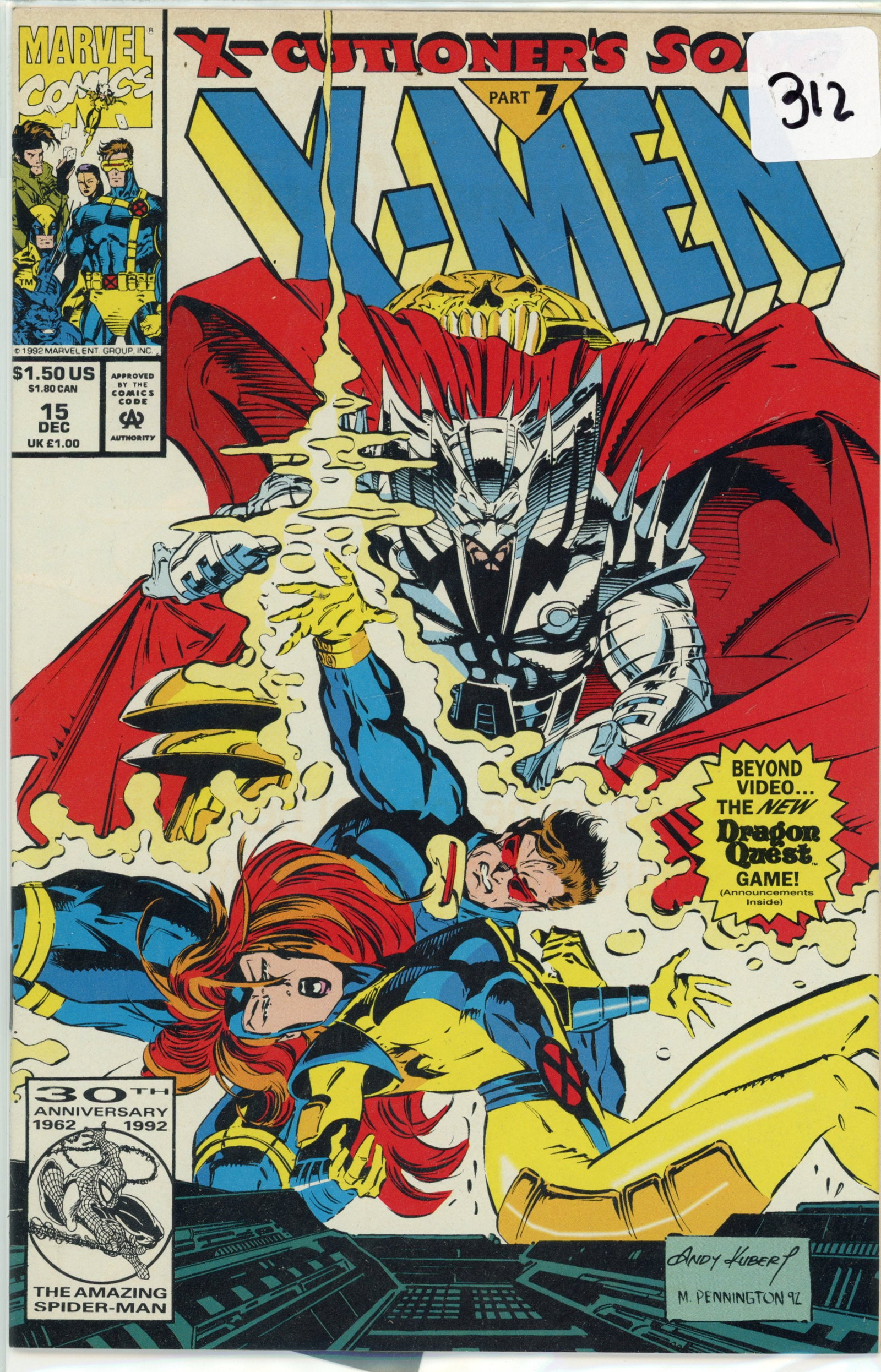 1992 Marvel X-men Issue 15 (1 of 1)
