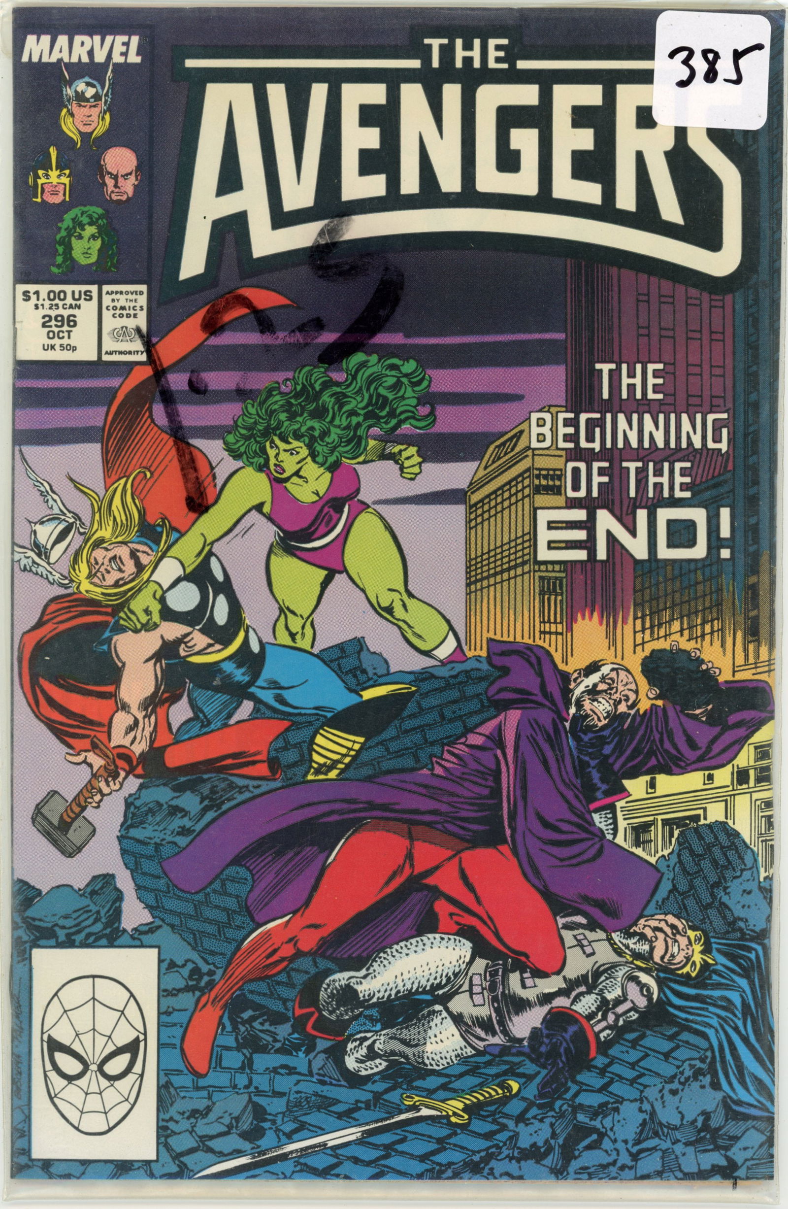 1988 Marvel Avengers Issue 296 (1 of 1)