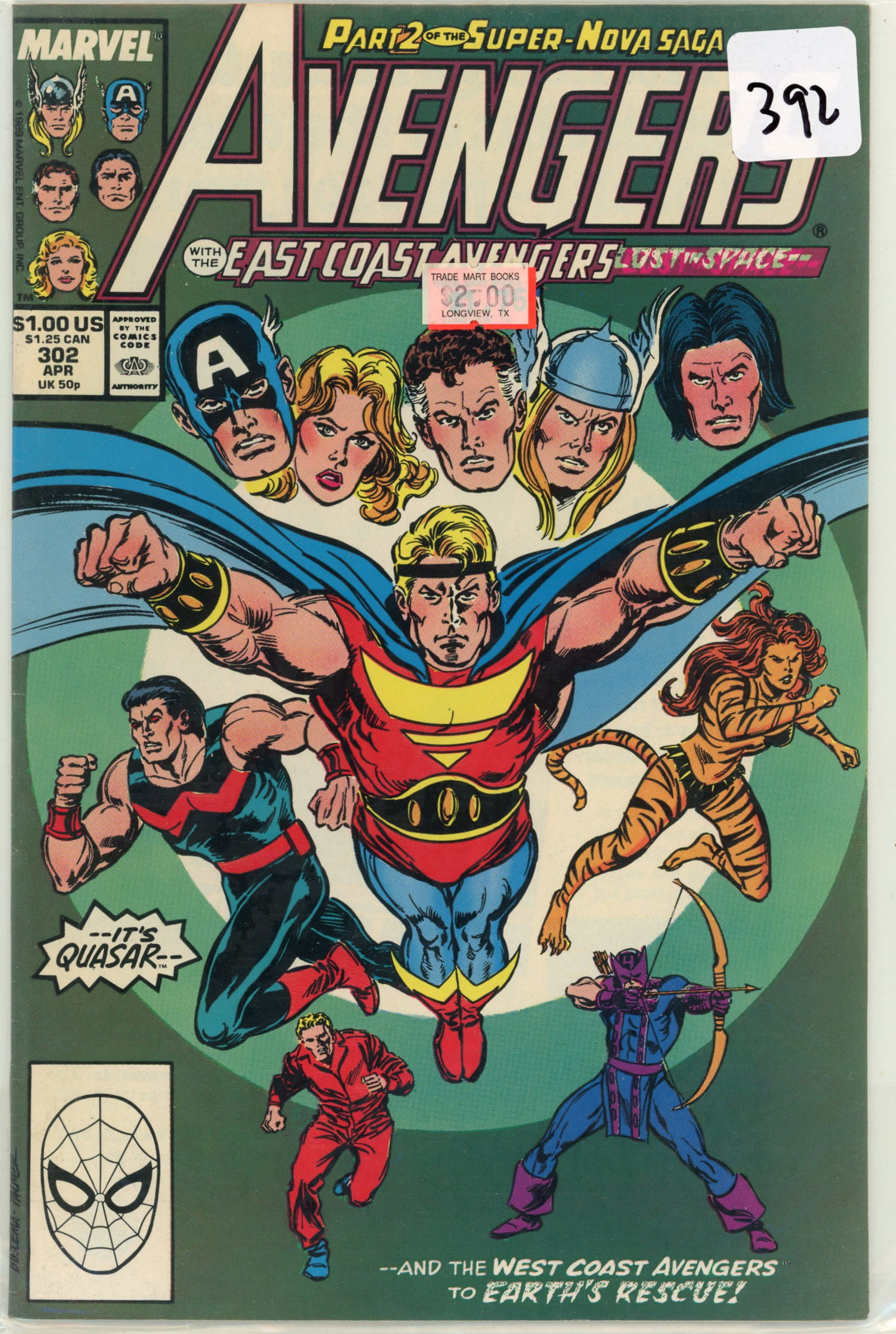 1989 Marvel Avengers issue 302 (1 of 1)