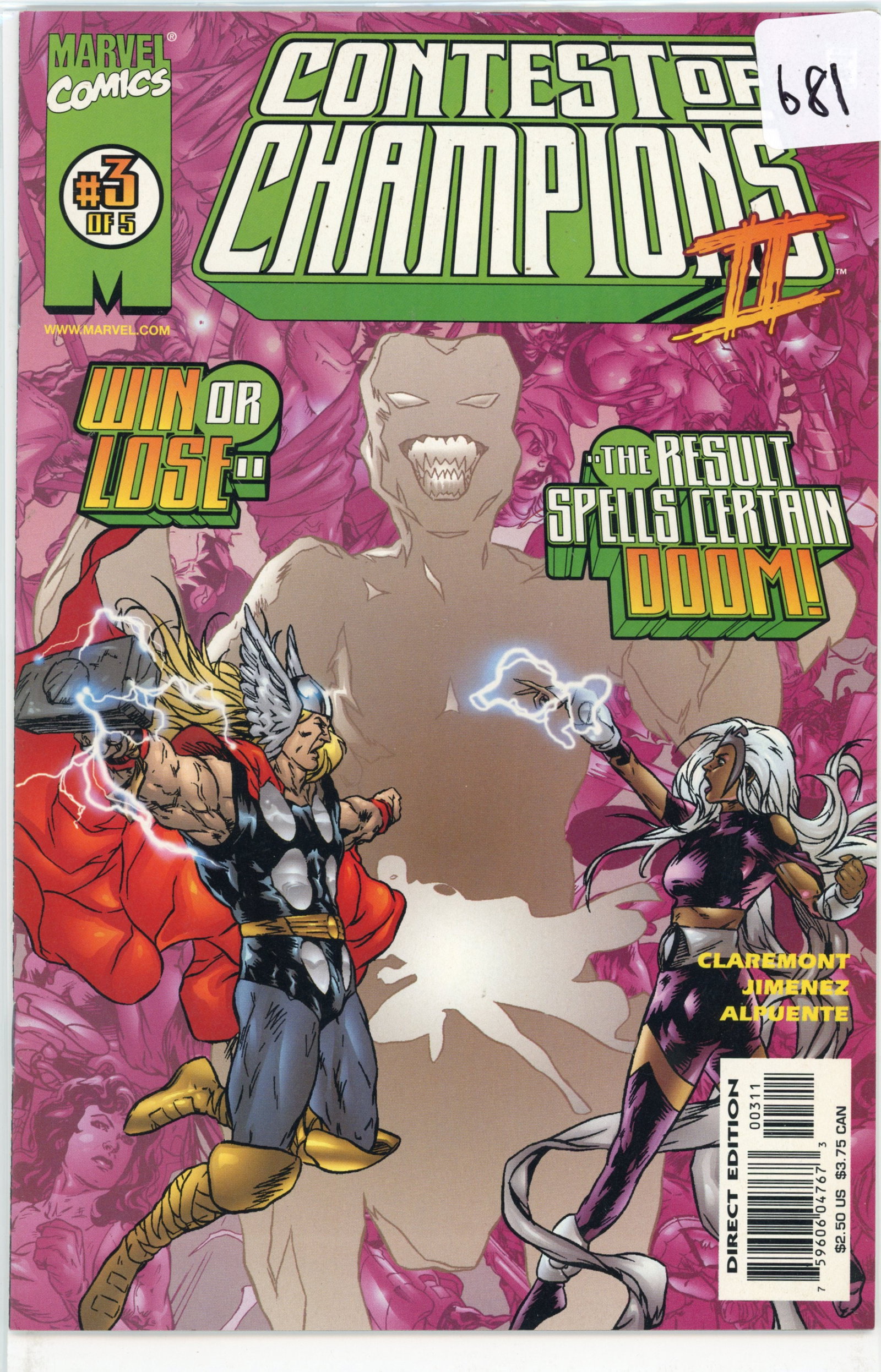 1999 Contest Of Champions Issue 3 (1 of 1)
