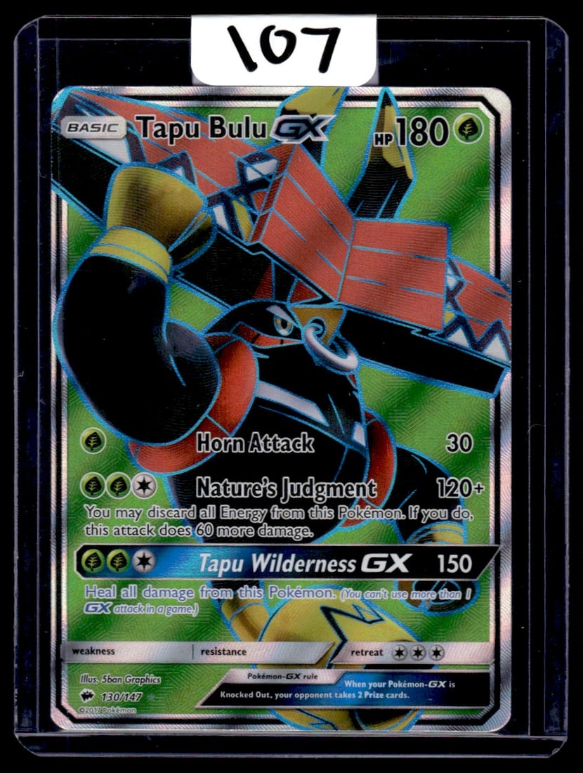 Tapu Bulu GX - Burning Shadows - Full Art Pokemon Card (1 of 2)
