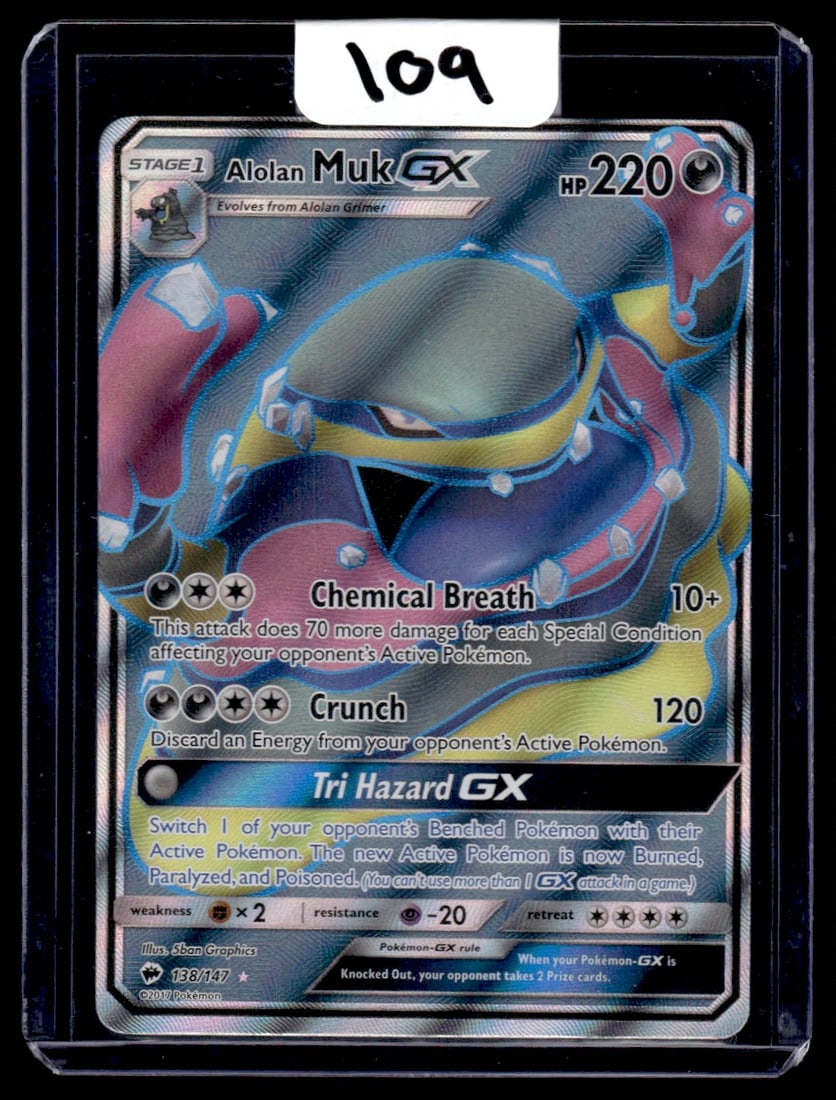 Alolan Muk GX - Burning Shadows - Full Art Pokemon Card (1 of 2)