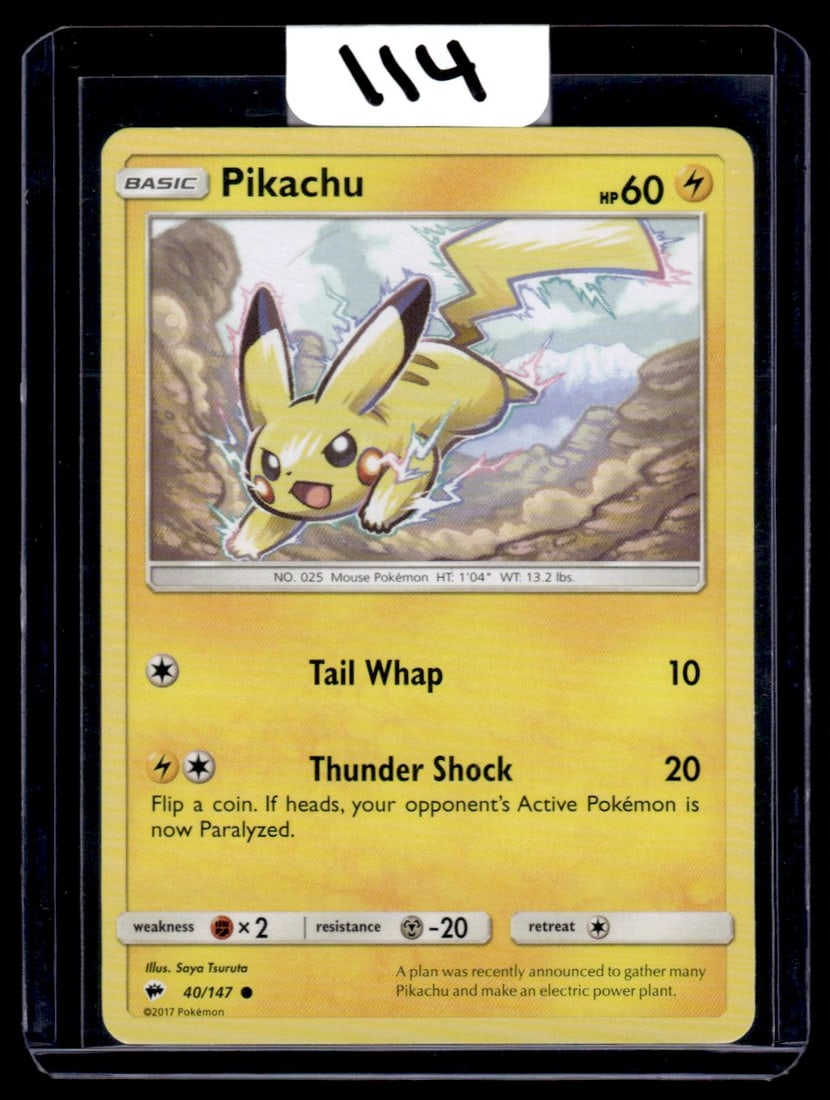 Pikachu - Burning Shadows Pokemon Card (1 of 2)