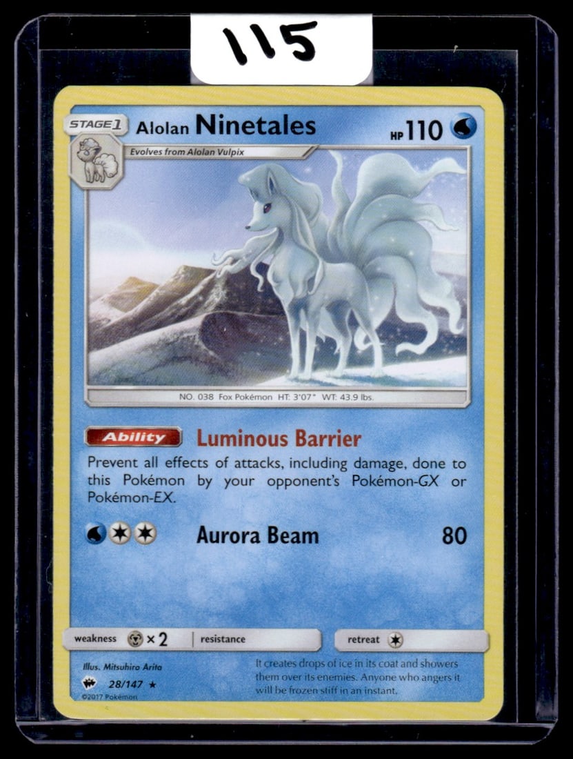 Ninetales - Burning Shadows Pokemon Card (1 of 2)
