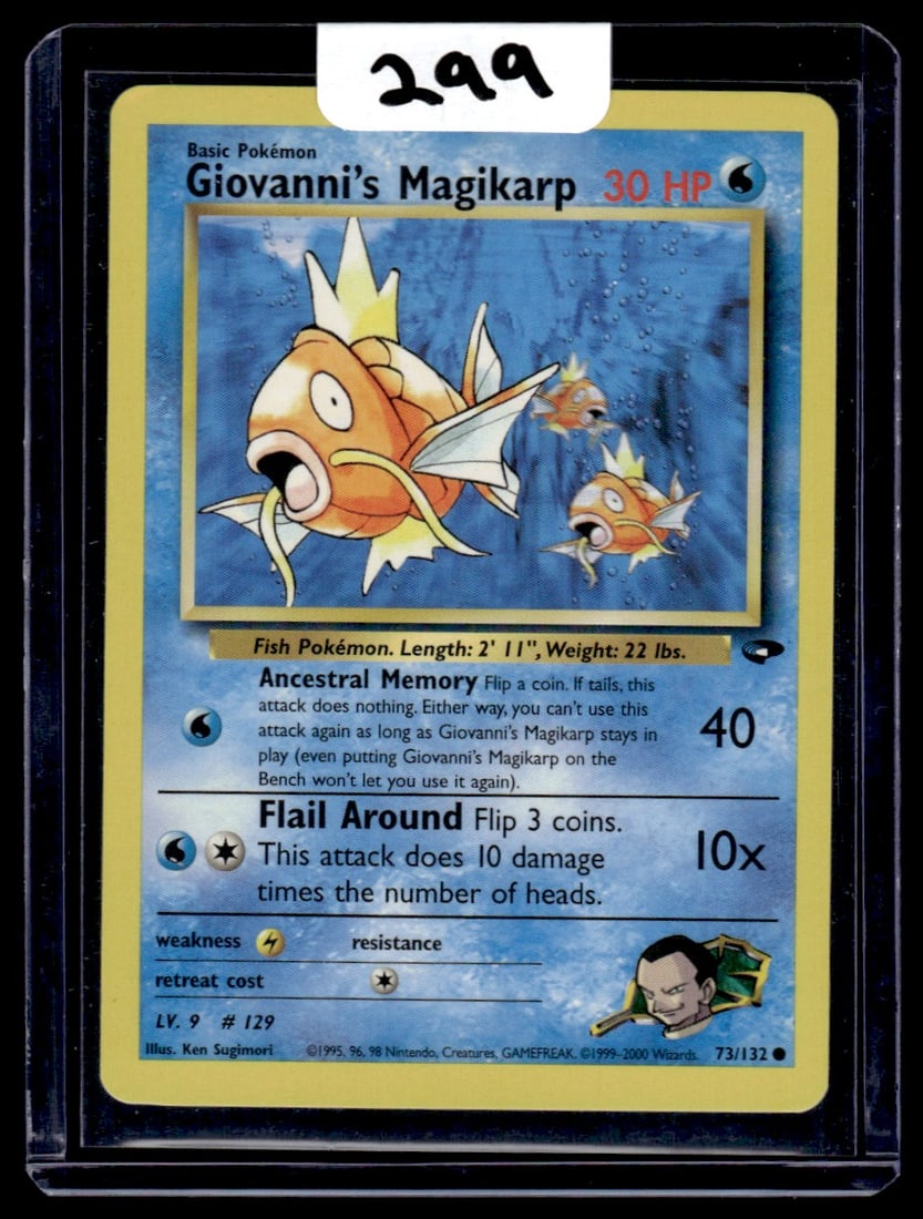 Giovanni's Magikarp - Gym Challenge Pokemon Card (1 of 2)