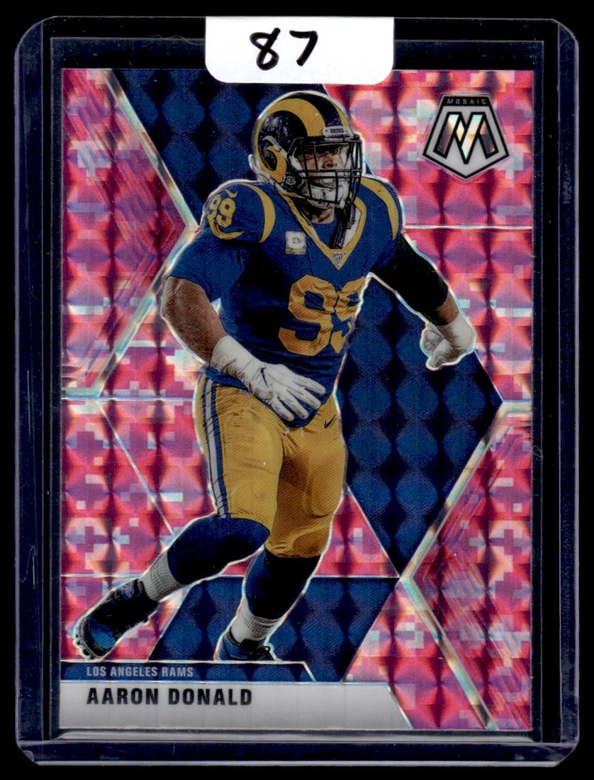 2020 Aaron Donald Panini Mosaic/Pink Camo Prizm (1 of 1)