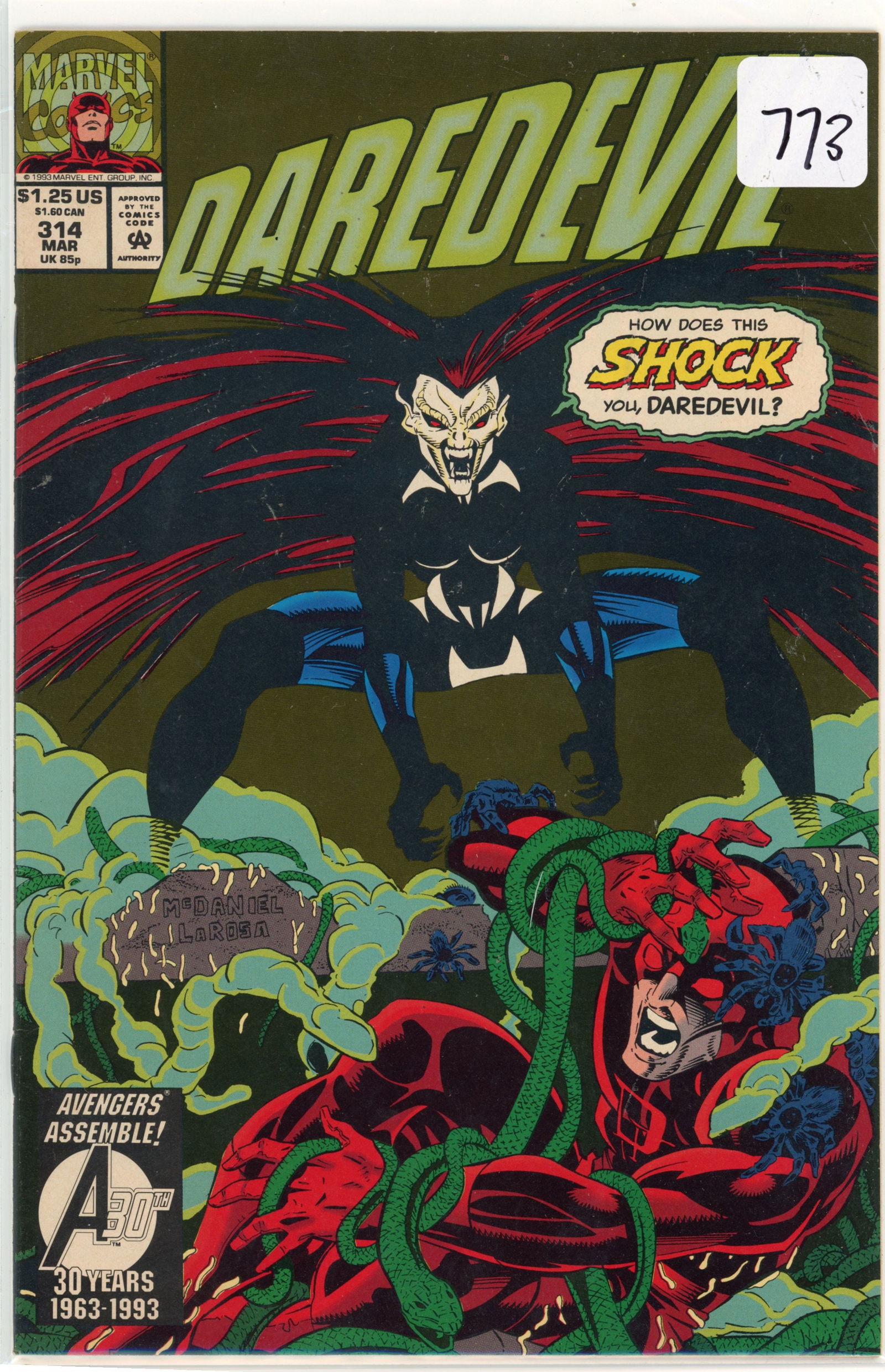 1993 Marvel Daredevil Issue 314 (1 of 1)