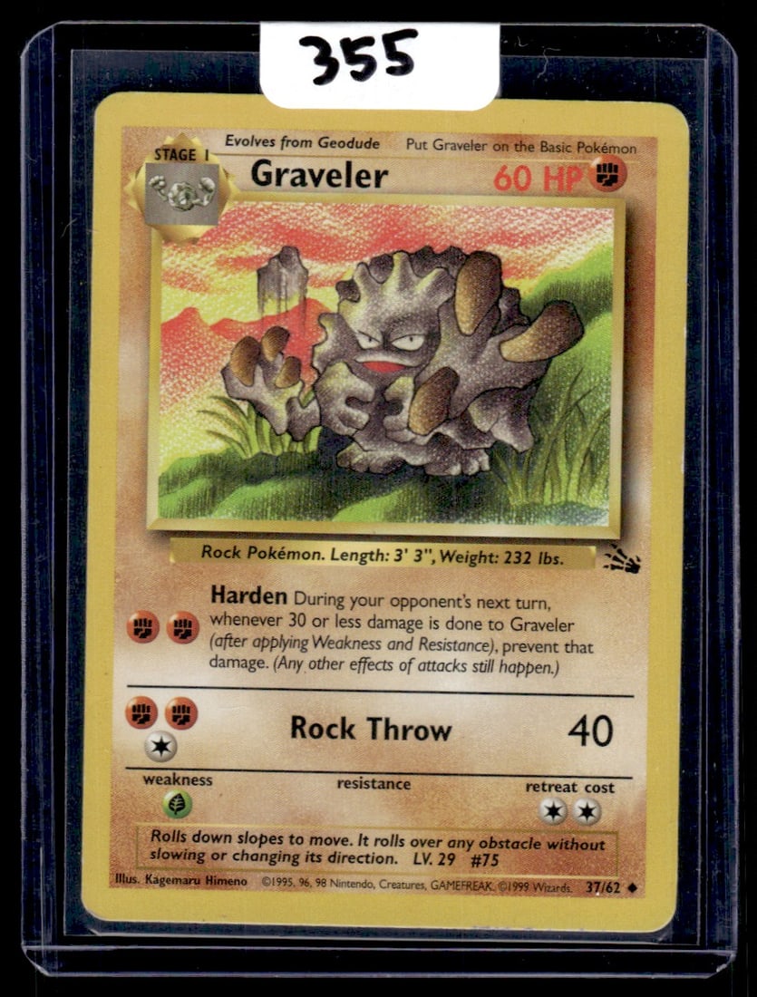 Graveler - Fossil Pokemon Card: Graveler - Fossil Pokemon Card