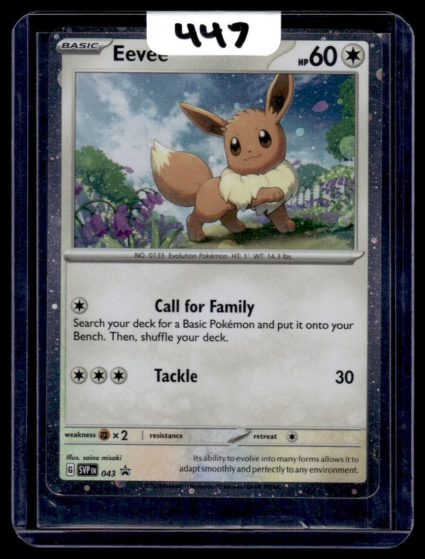 Eevee - Scarlet & Violet Black Star Promo - Holo Pokemon Card: Eevee - Scarlet & Violet Black Star Promo - Holo Pokemon Card