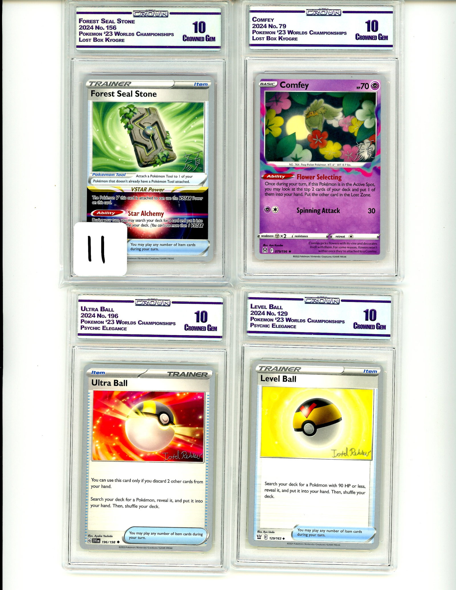 Lot of 4 CC&G Graded Pokemon Cards: Lot of 4 CC&G Graded Pokemon Cards