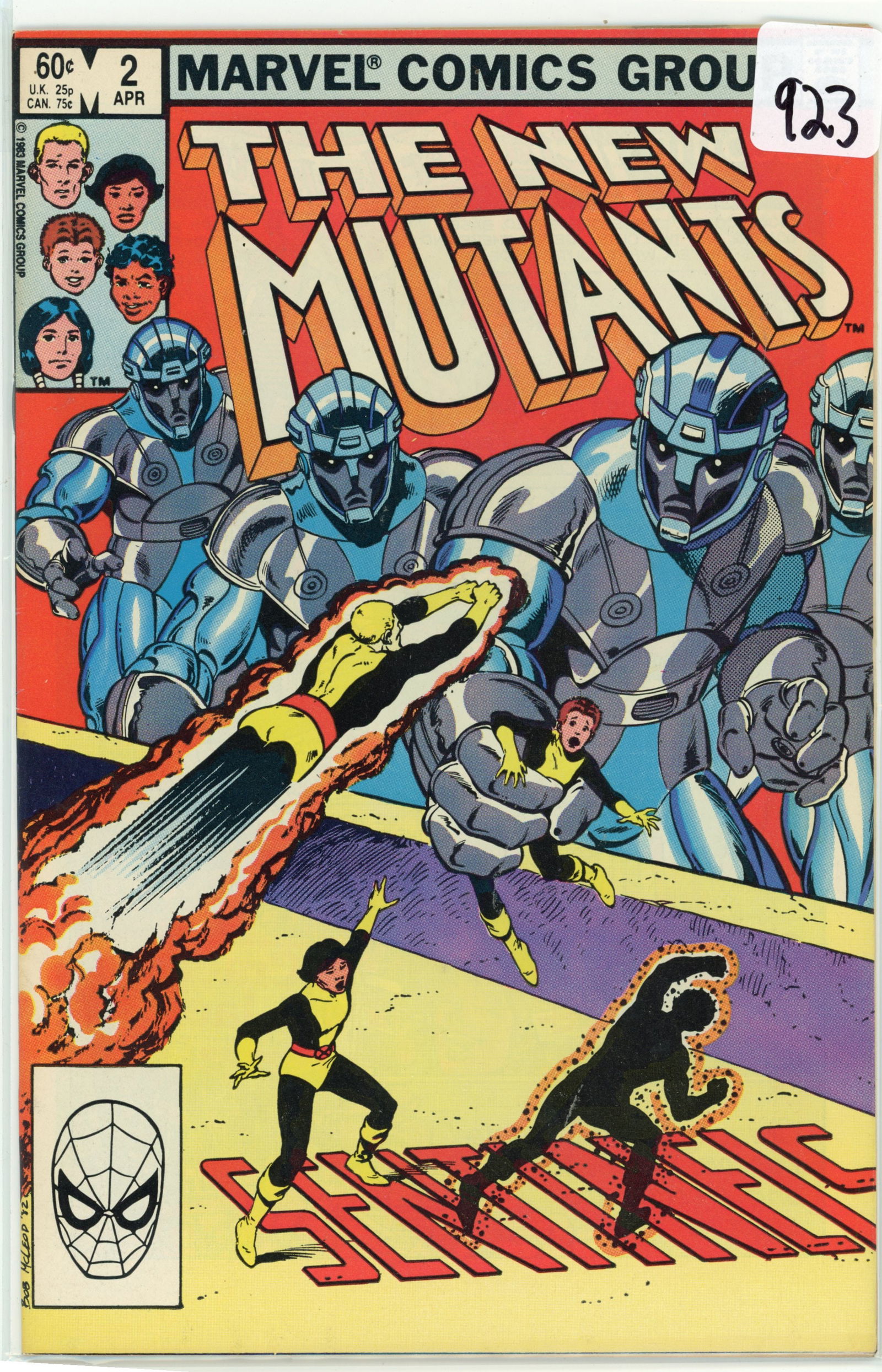 "The New Mutants" #2, published by Marvel Comics in 1983, is the second issue in the original series (1 of 1)