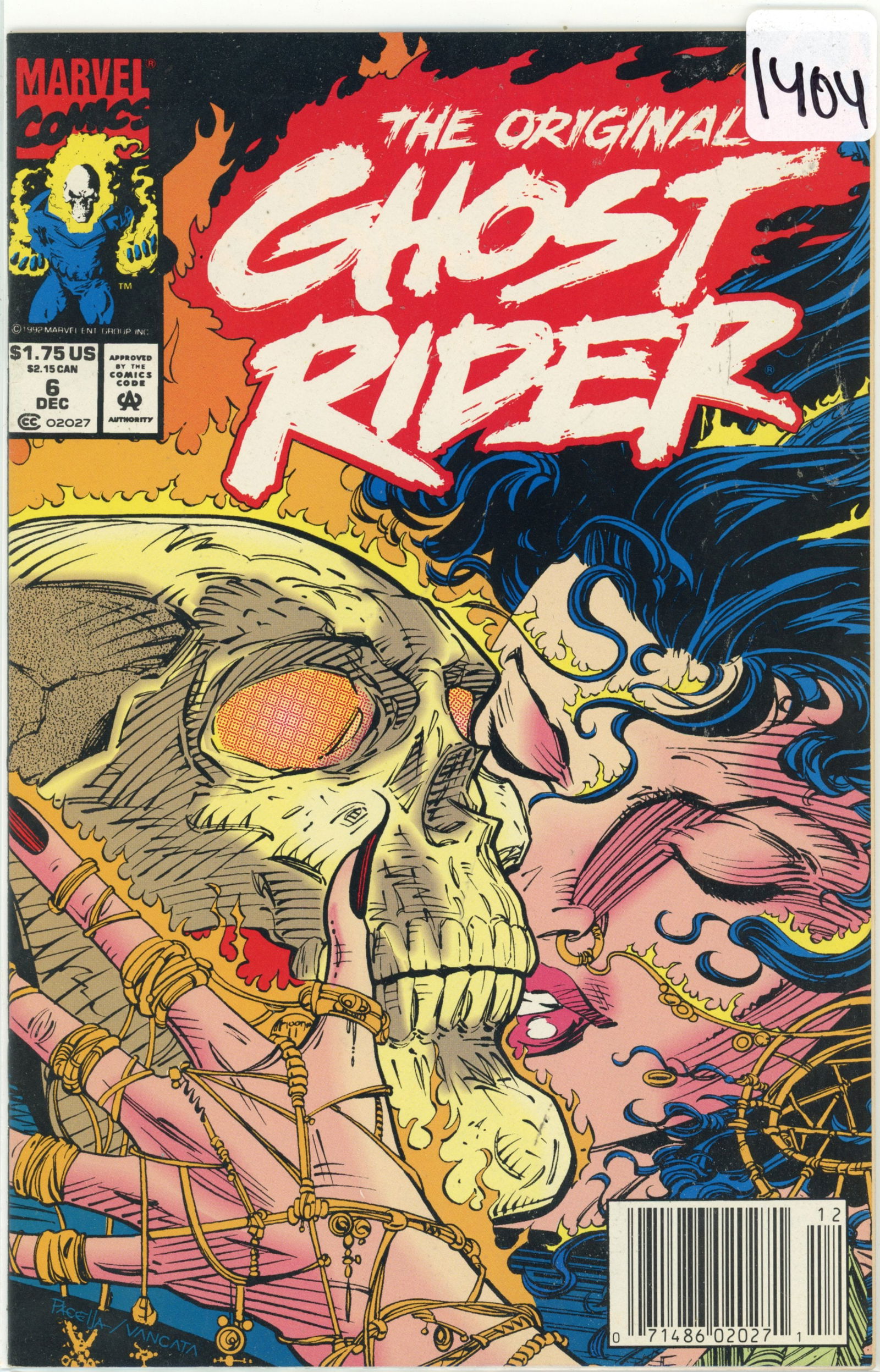 1992 Marvel Ghost Rider Issue 6 (1 of 1)