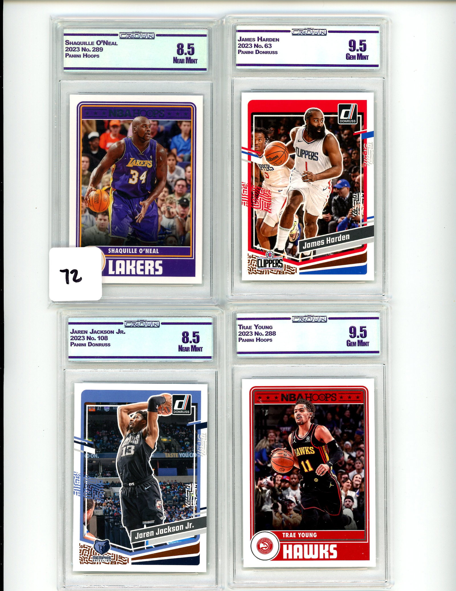 Lot of 4 CC&G Graded Panini Basketball Slabs: Lot of 4 CC&G Graded Panini Basketball Slabs