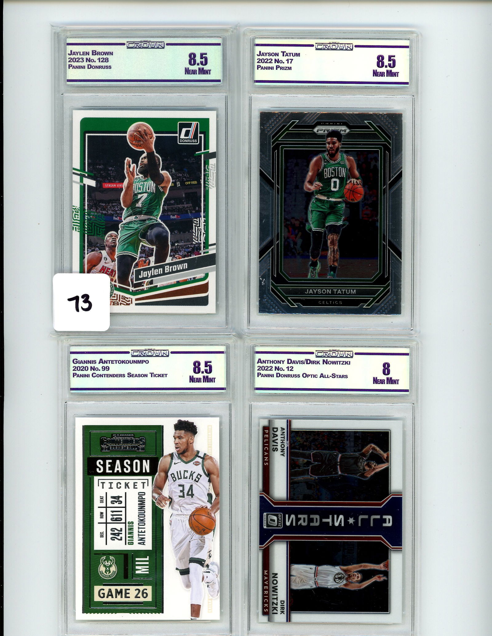 Lot of 4 CC&G Graded Panini Basketball Slabs: Lot of 4 CC&G Graded Panini Basketball Slabs