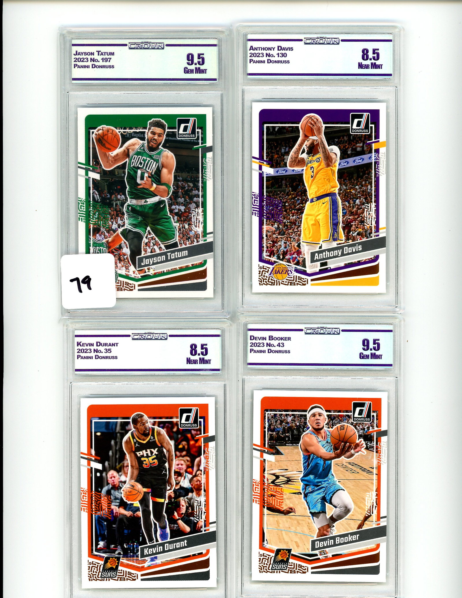 Lot of 4 CC&G Graded Panini Basketball Slabs: Lot of 4 CC&G Graded Panini Basketball Slabs