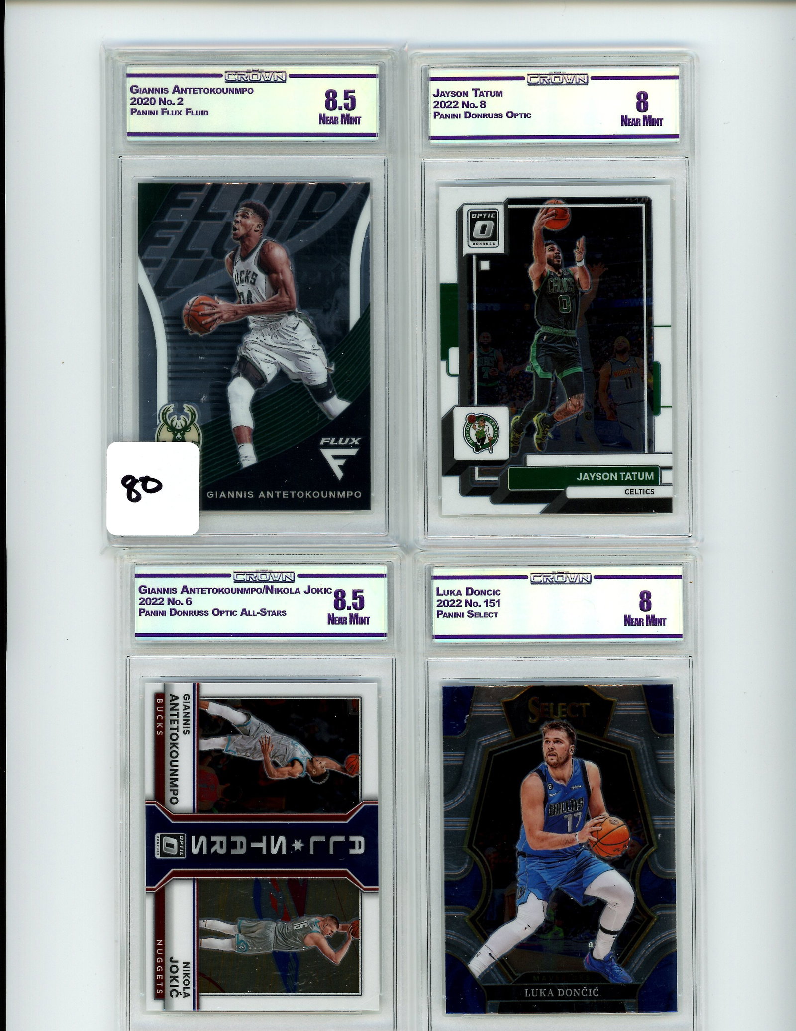 Lot of 4 CC&G Graded Panini Basketball Slabs: Lot of 4 CC&G Graded Panini Basketball Slabs