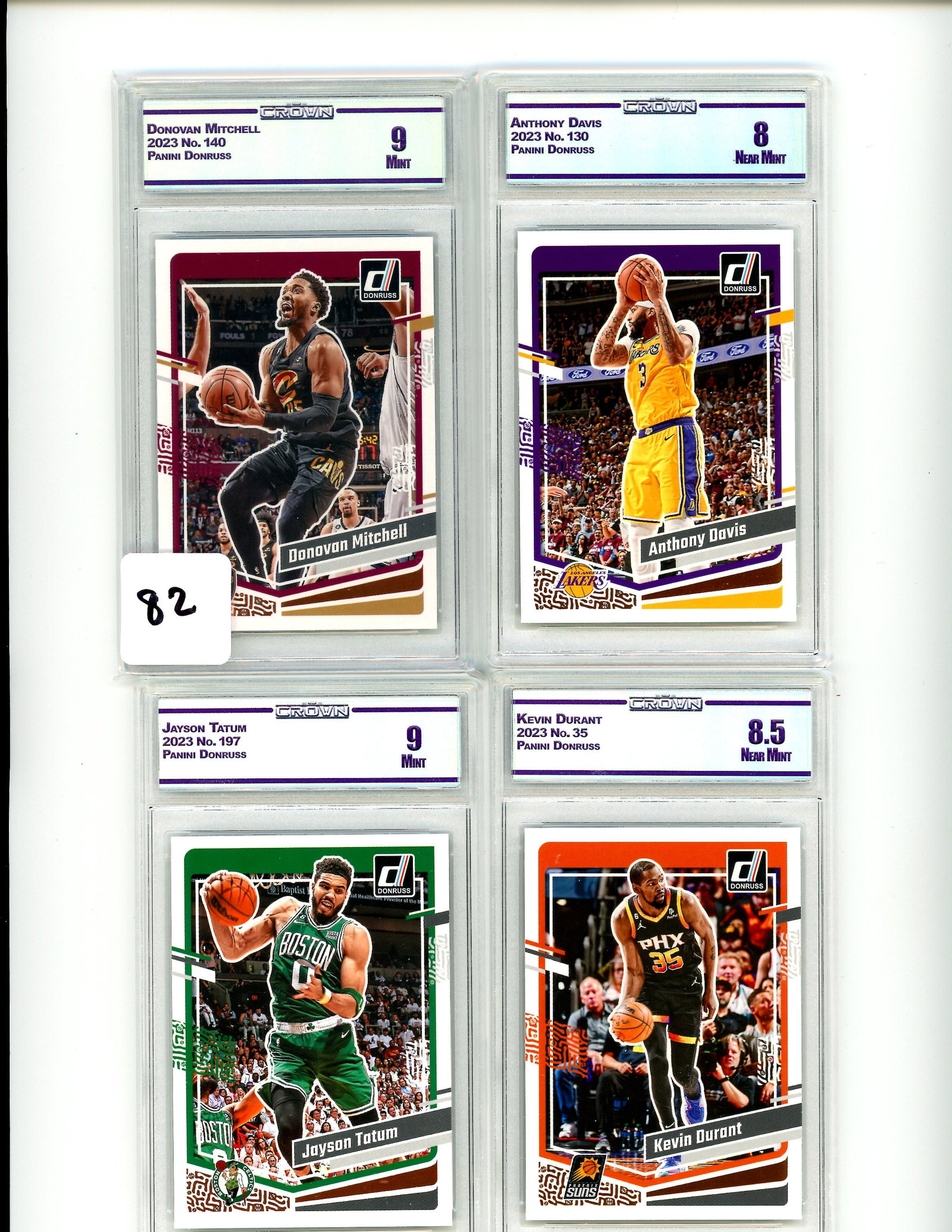 Lot of 4 CC&G Graded Panini Basketball Slabs: Lot of 4 CC&G Graded Panini Basketball Slabs
