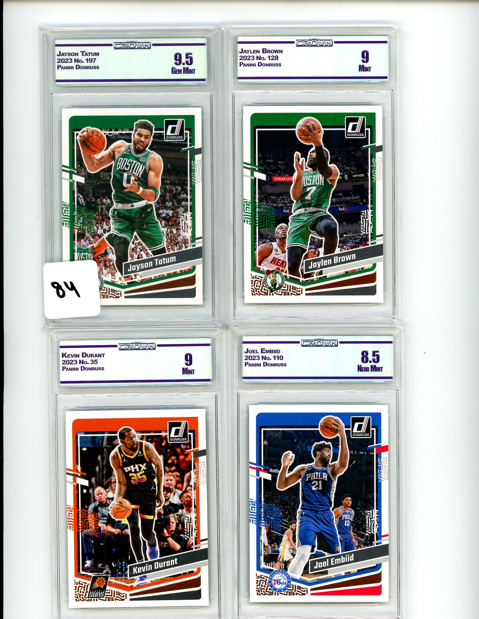 Lot of 4 CC&G Graded Panini Basketball Slabs: Lot of 4 CC&G Graded Panini Basketball Slabs
