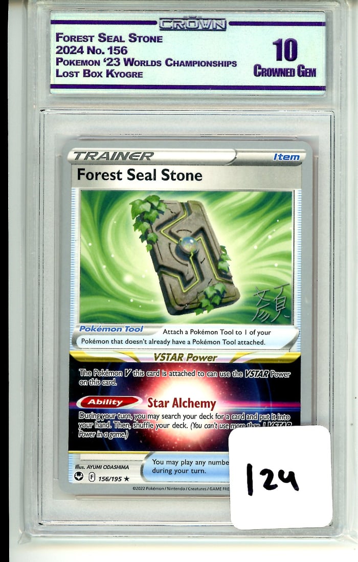 Forrest Seal Stone Pokemon 2023 World Championships Graded CC&G Crowned Gem 10: Forrest Seal Stone Pokemon 2023 World Championships Graded CC&G Crowned Gem 10