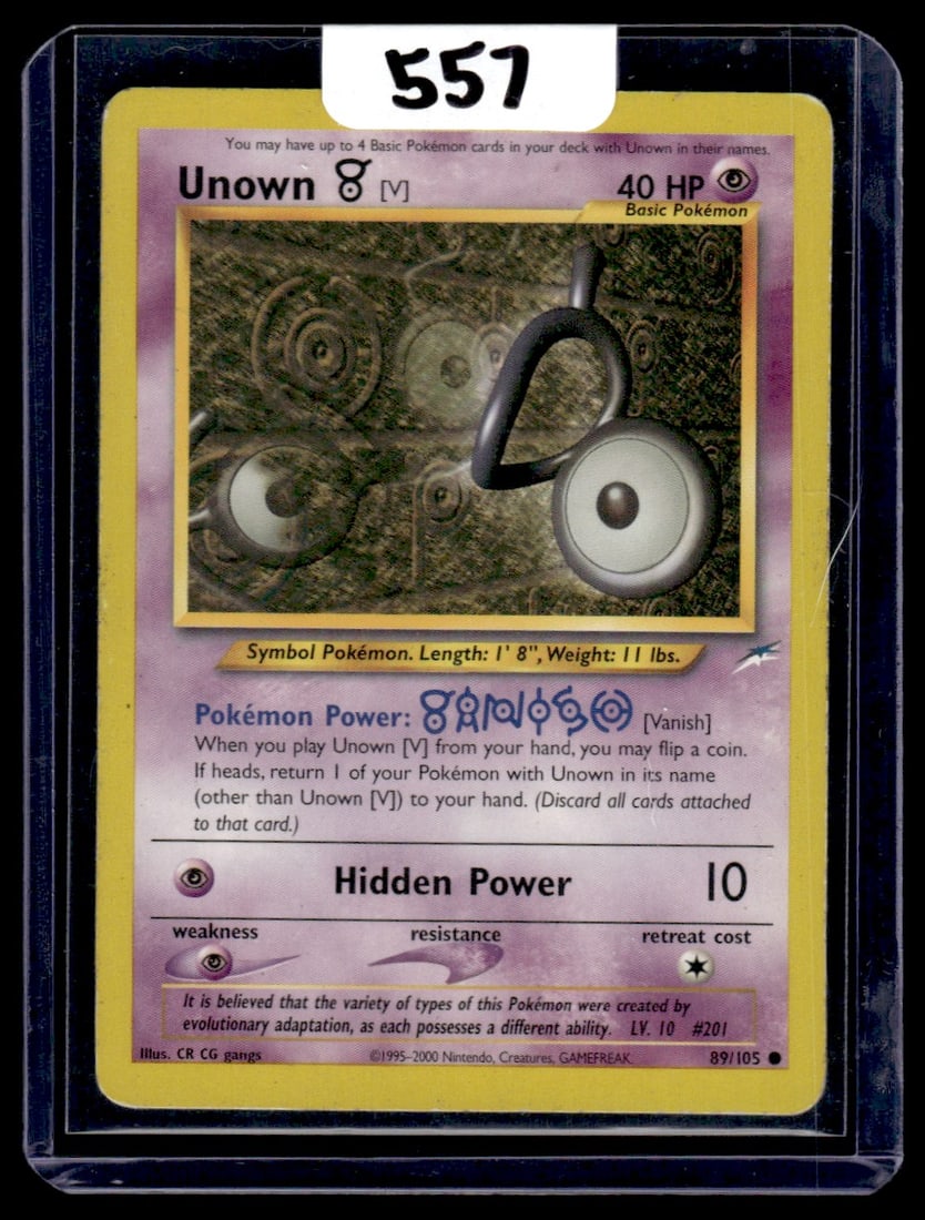 Unown [V] - Neo Destiny Pokemon Card: Unown [V] - Neo Destiny Pokemon Card