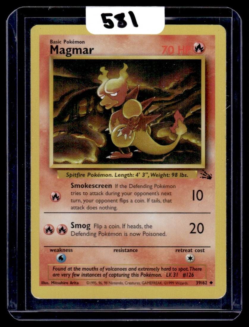 Magmar - Fossil Pokemon Card: Magmar - Fossil Pokemon Card
