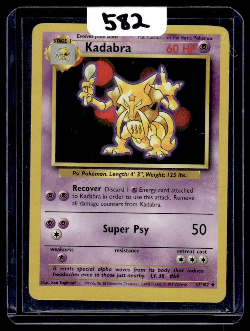 Kadabra - Base Set Pokemon Card (1 of 1)