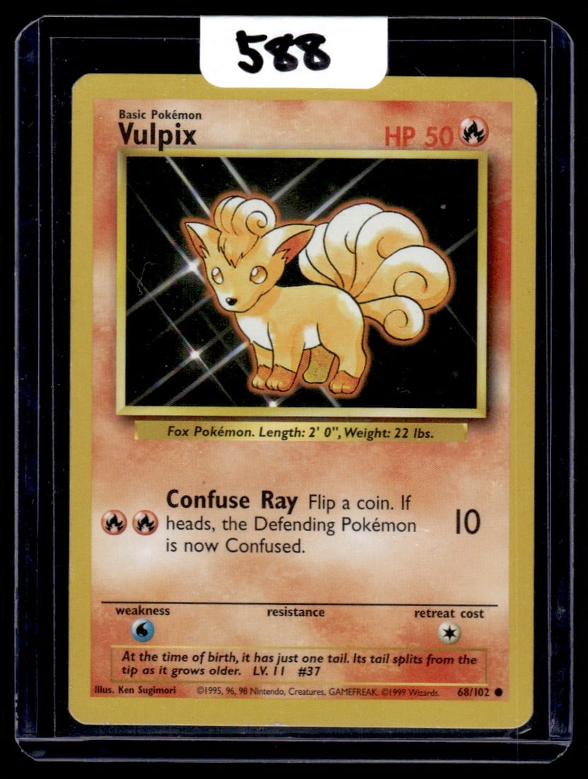 Vulpix - Base Set Error Pokemon Card (1 of 1)