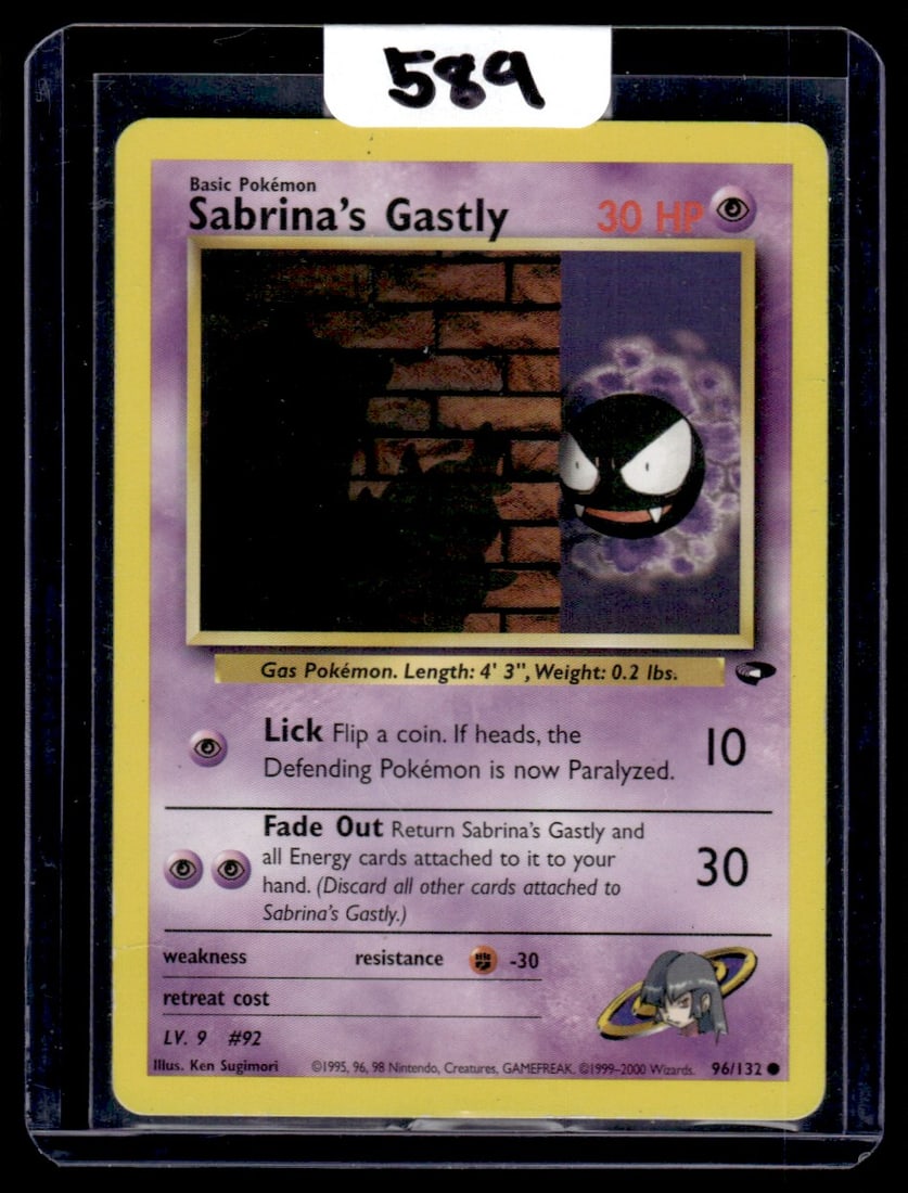 Sabrina's Gastly - Gym Challenge Pokemon Card (1 of 1)