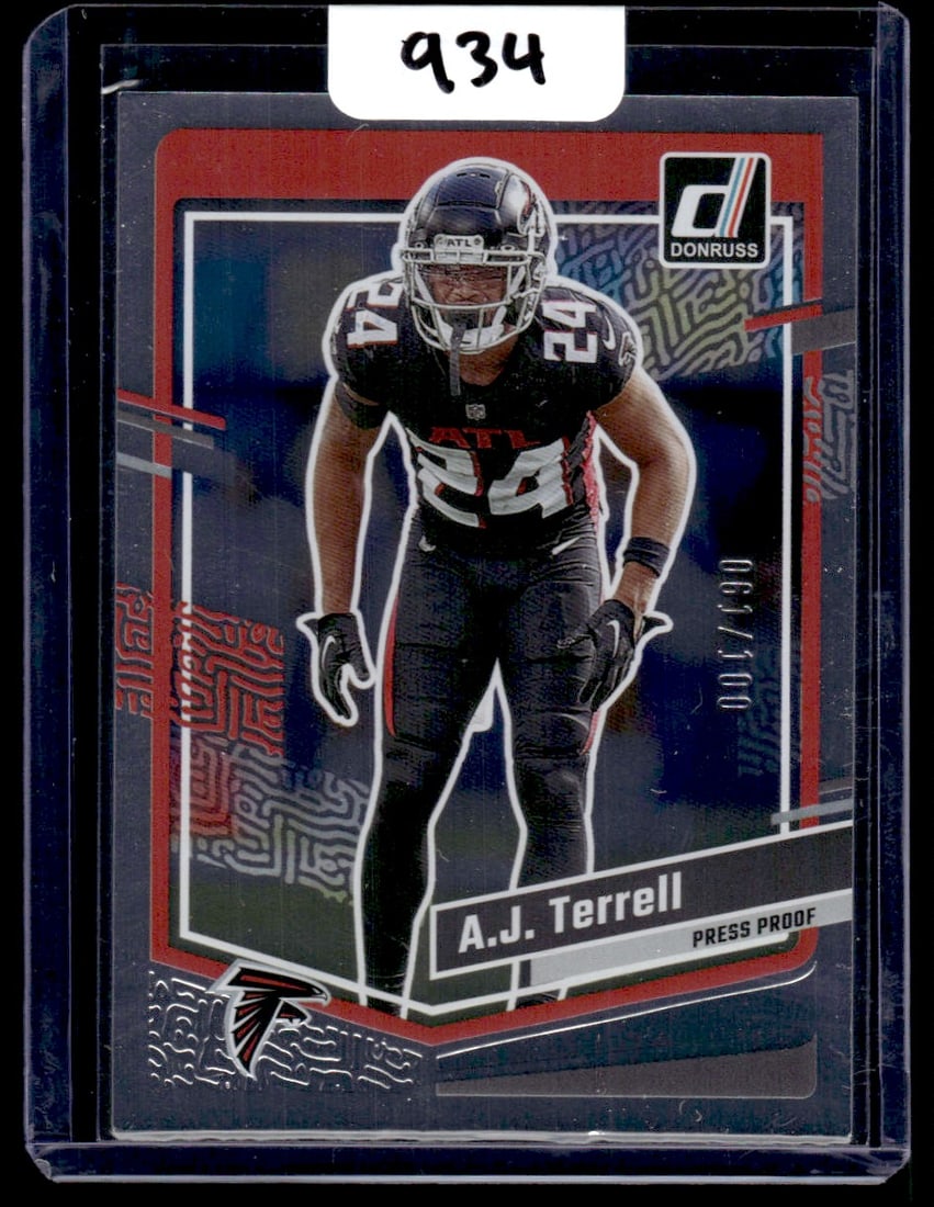 2023 A.J. Terrell Panini Donruss (061/100) Silver Press Proof: 2023 A.J. Terrell Panini Donruss (061/100) Silver Press Proof