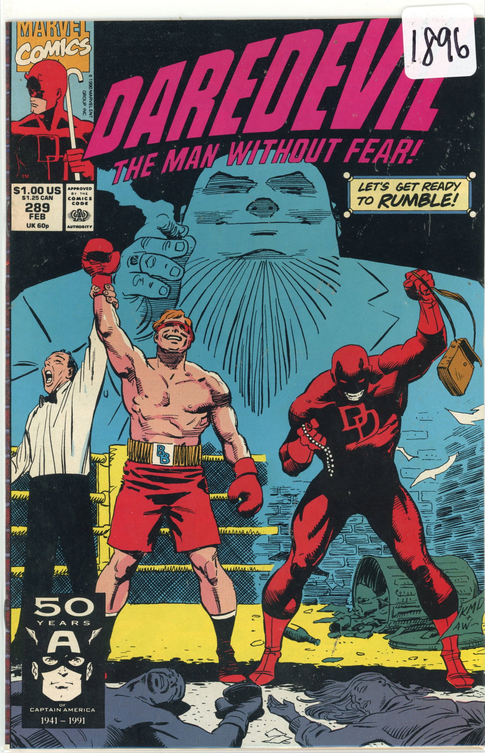 1990 Marvel Daredevil Issue 289 (1 of 1)