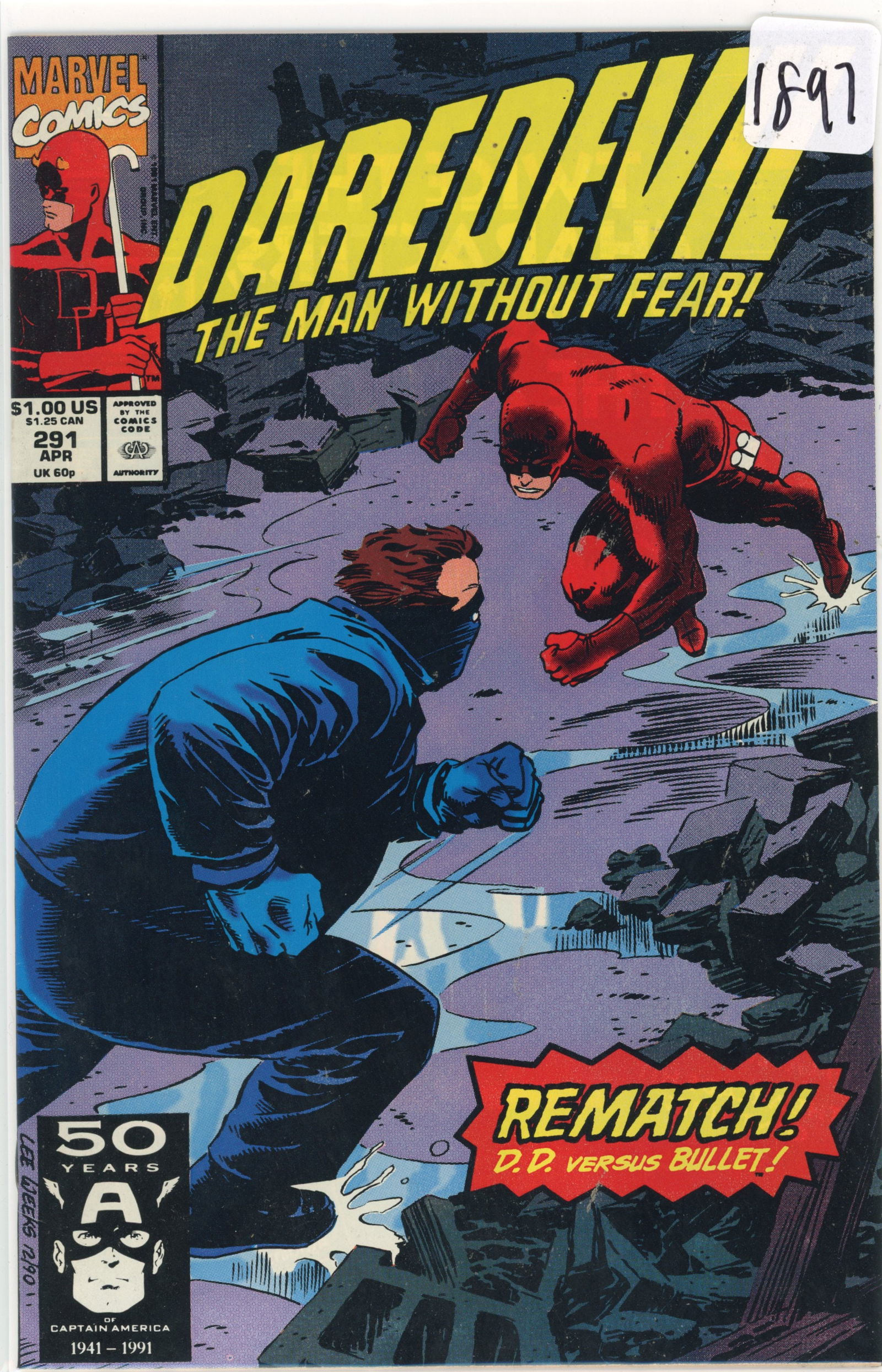 1991 Marvel Daredevil Issue 291 (1 of 1)