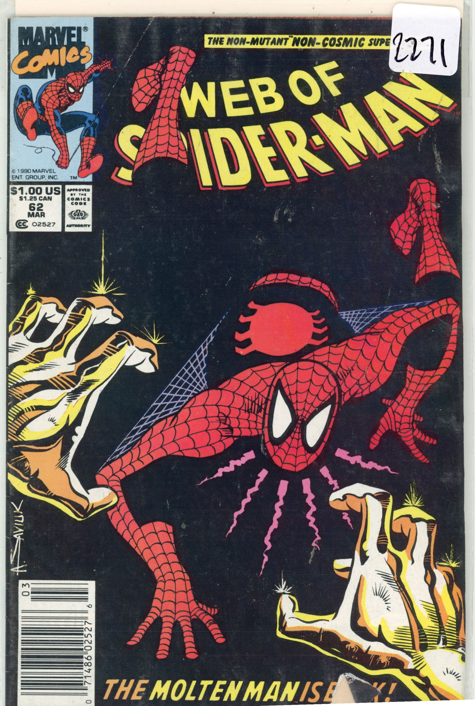 1990 Marvel Spiderman Issue 62 (1 of 1)
