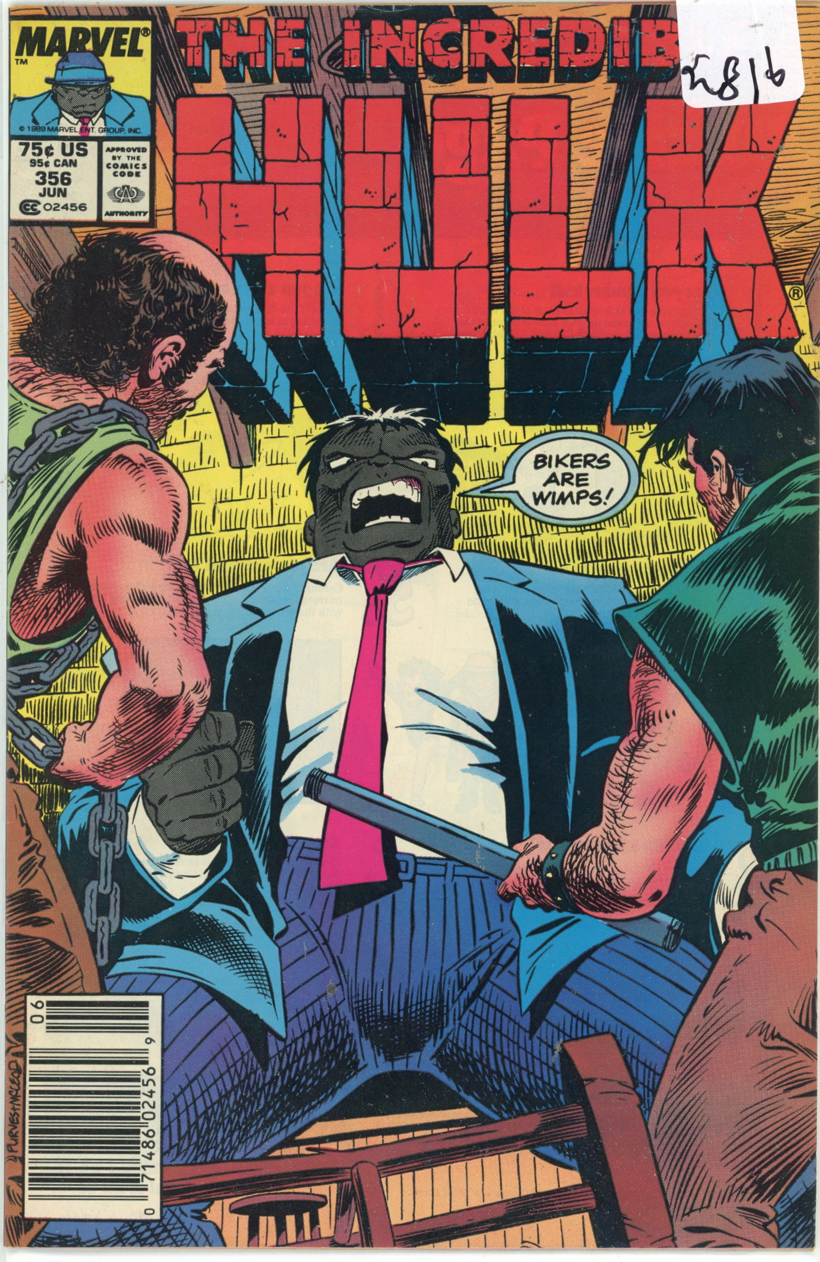 1989 Marvel Hulk Issue 356 (1 of 1)