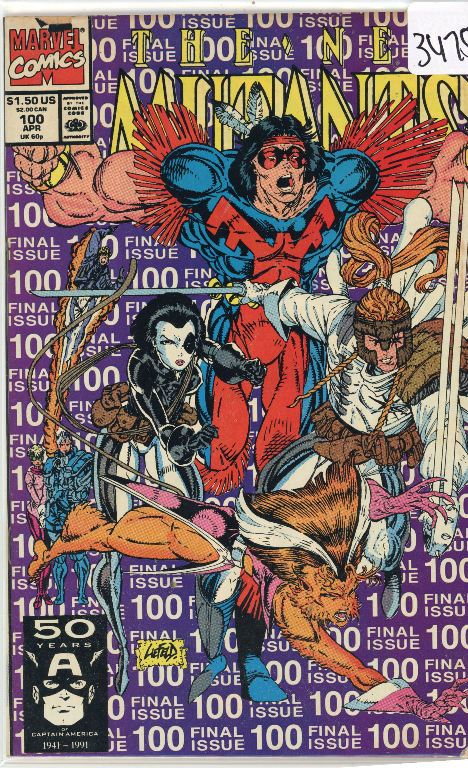 1991 Marvel Mutanats Issue 100 (1 of 1)