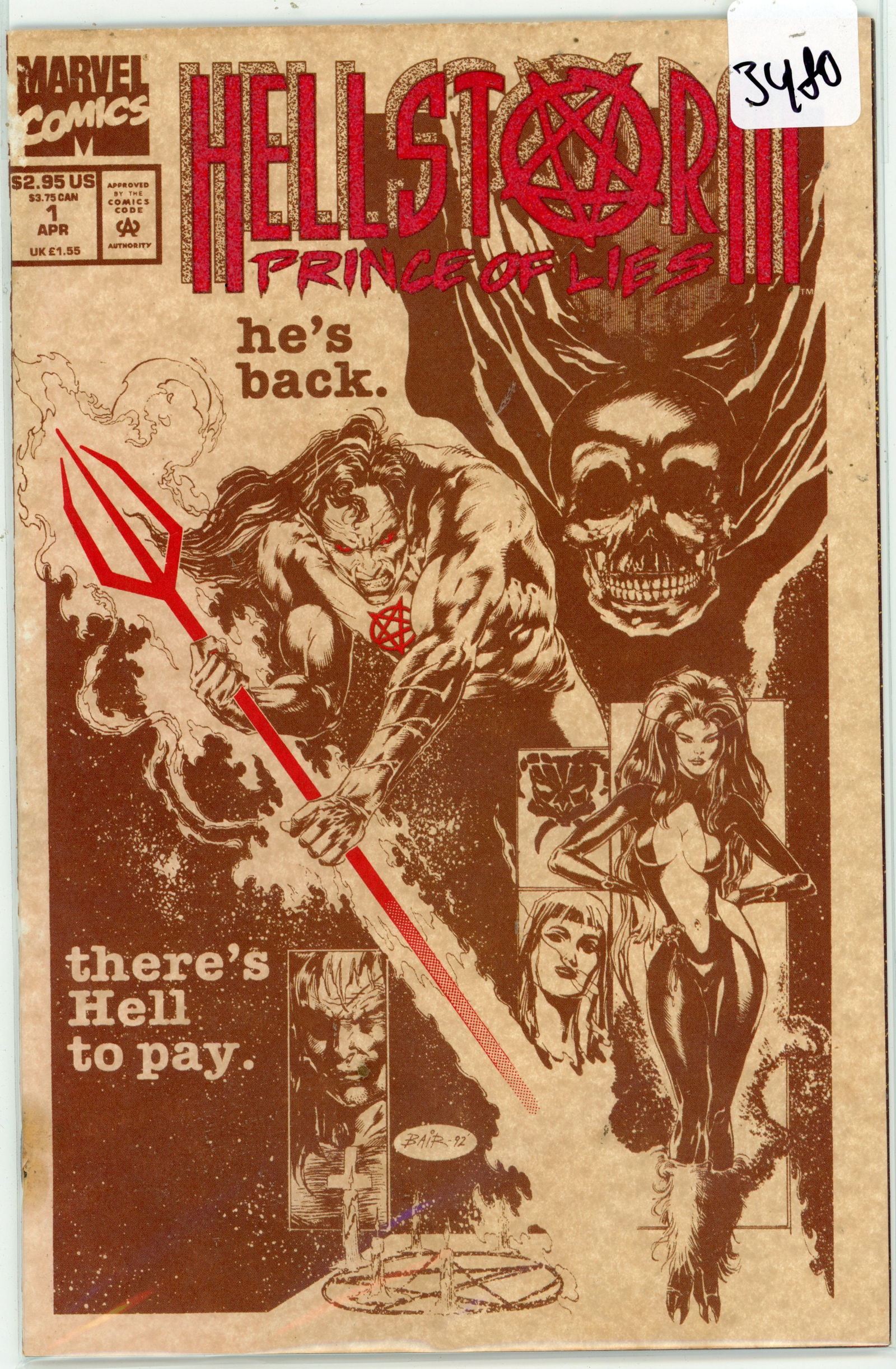 1992 Marvel Hellstorm Issue 1 (1 of 1)