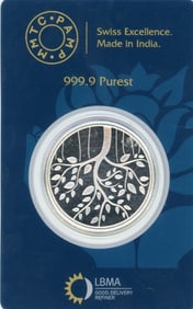 10 gram .999 Fine Silver Tree of Life LMBA PAMP