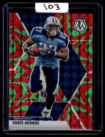 2020 Eddie George Panini Mosaic/Green Reactive Prizm
