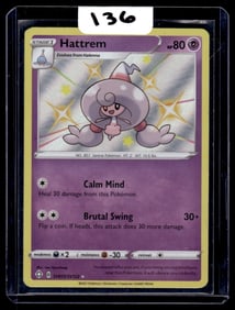 Hattrem - Shining Fates - Shiny Rare Holo Pokemon Card
