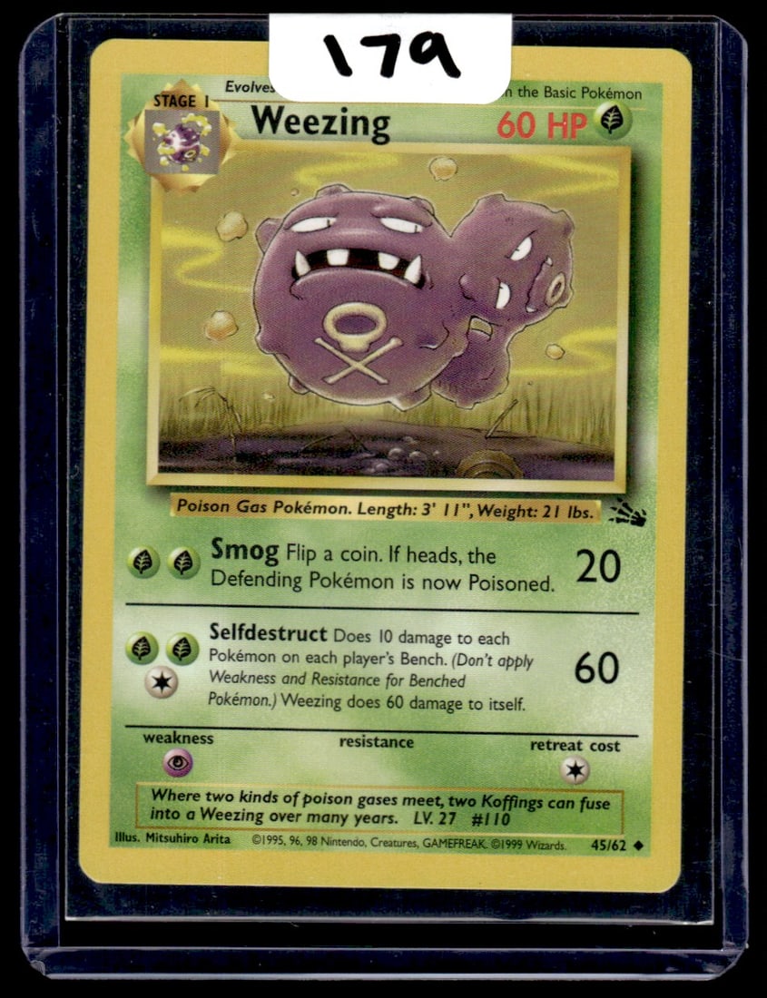 Weezing - Fossil Pokemon Card: Weezing - Fossil Pokemon Card