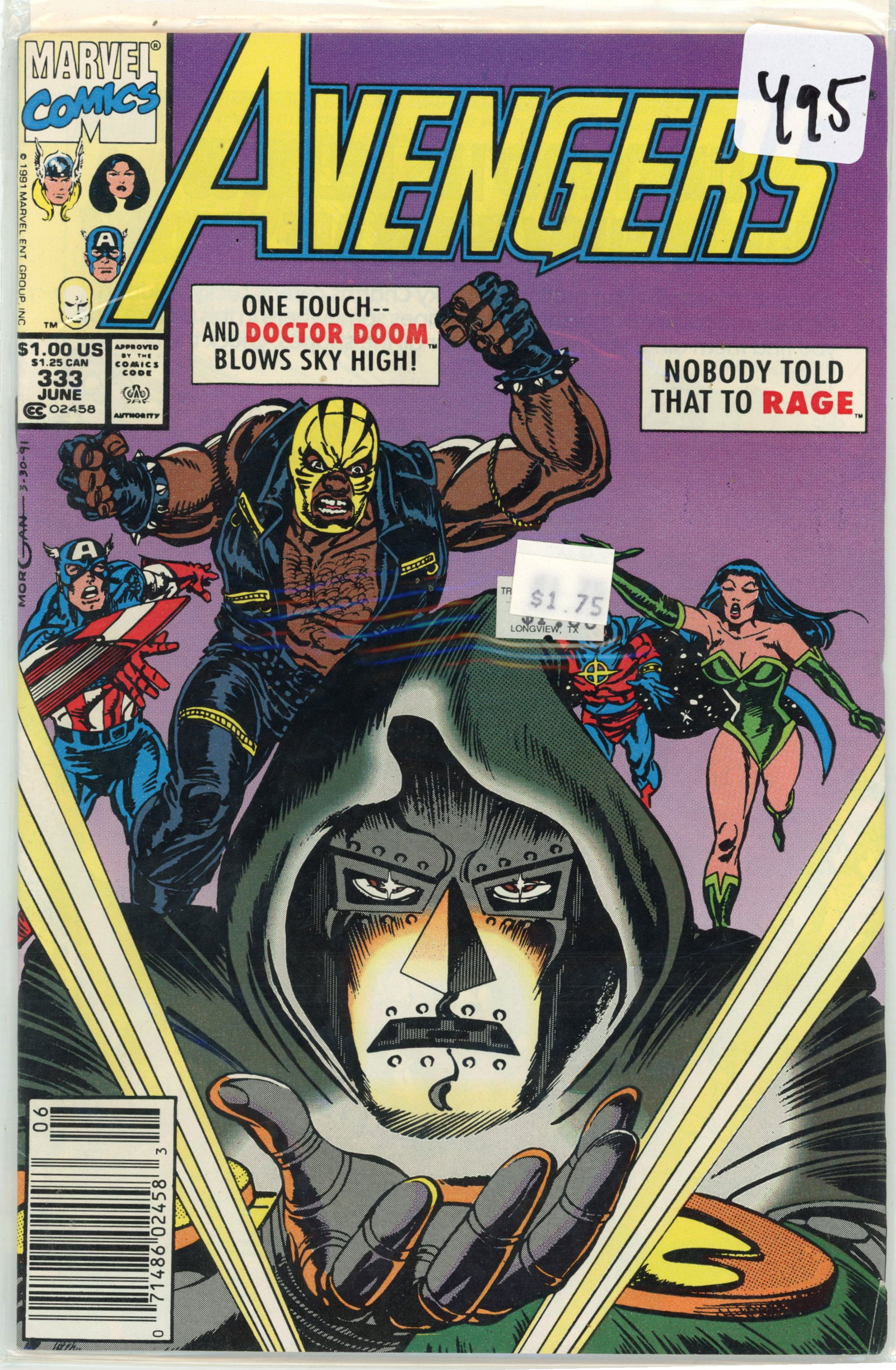 1991 Marvel Avengers Issue 333 (1 of 1)