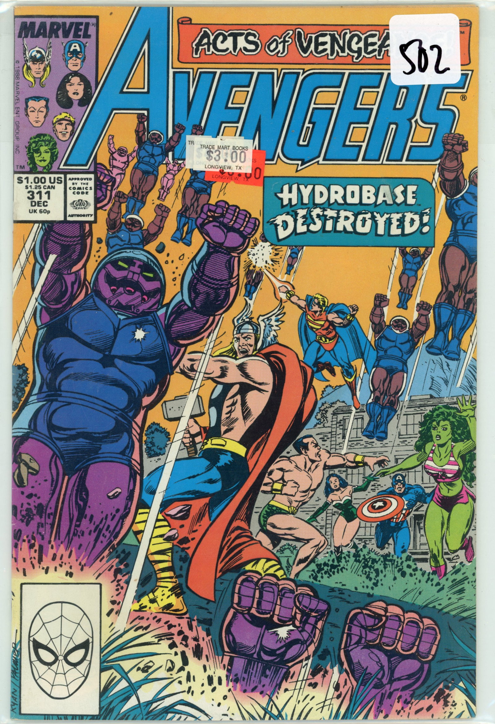 1988 Marvel Avengers Act Of Vengeance Issue 311 (1 of 1)