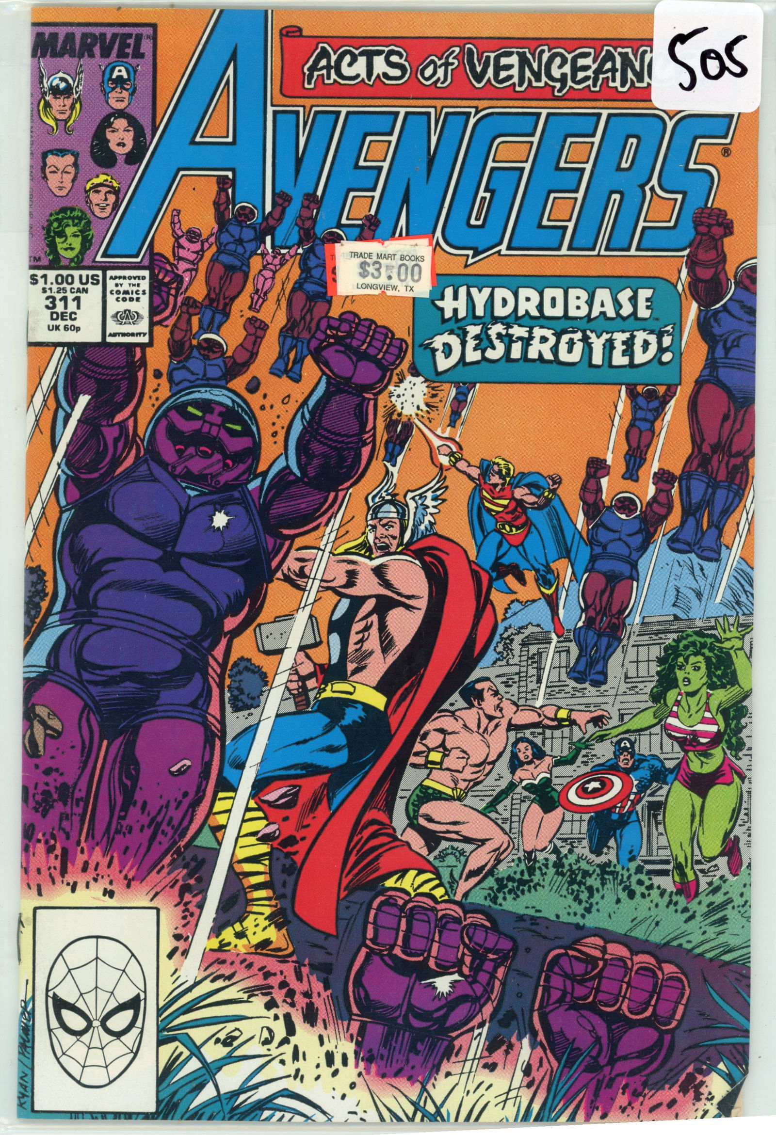 1988 Marvel Avengers Act Of Vengeance Issue 311 (1 of 1)