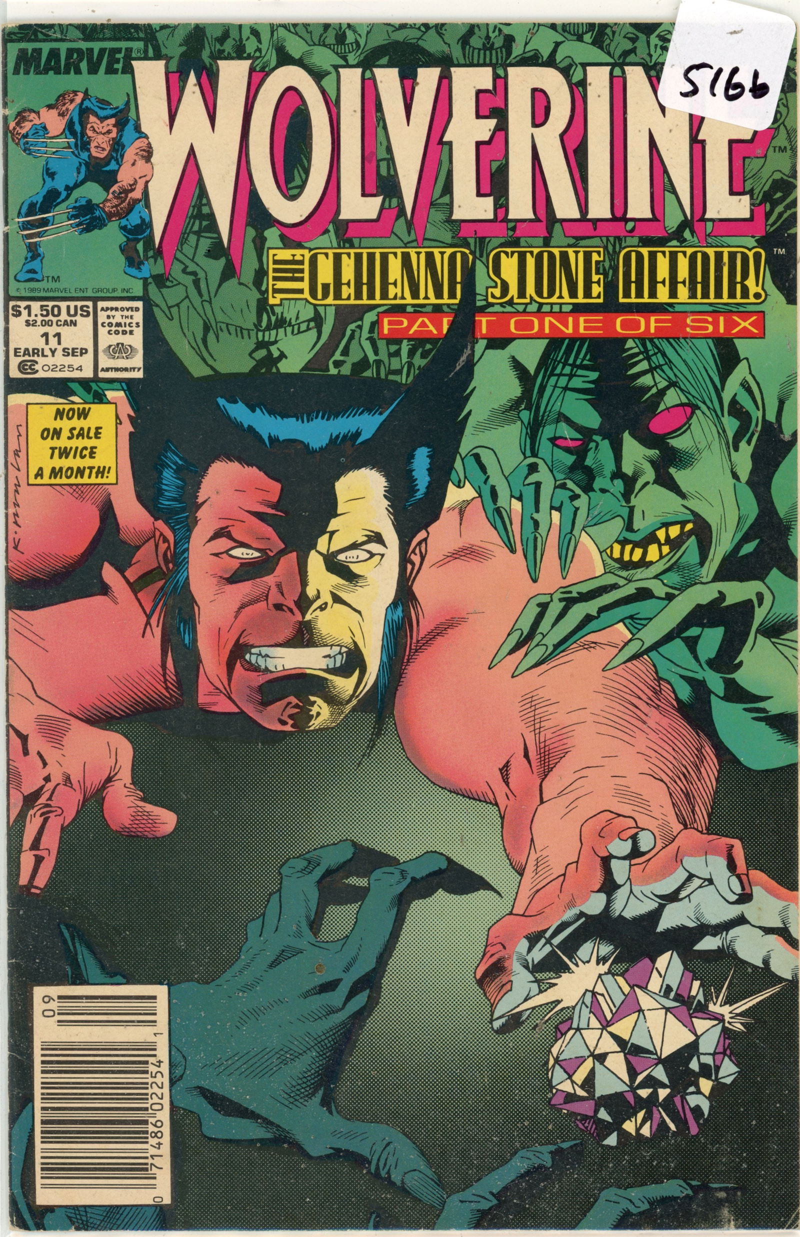 1989 Marvel Wolverine Issue 11 (1 of 1)