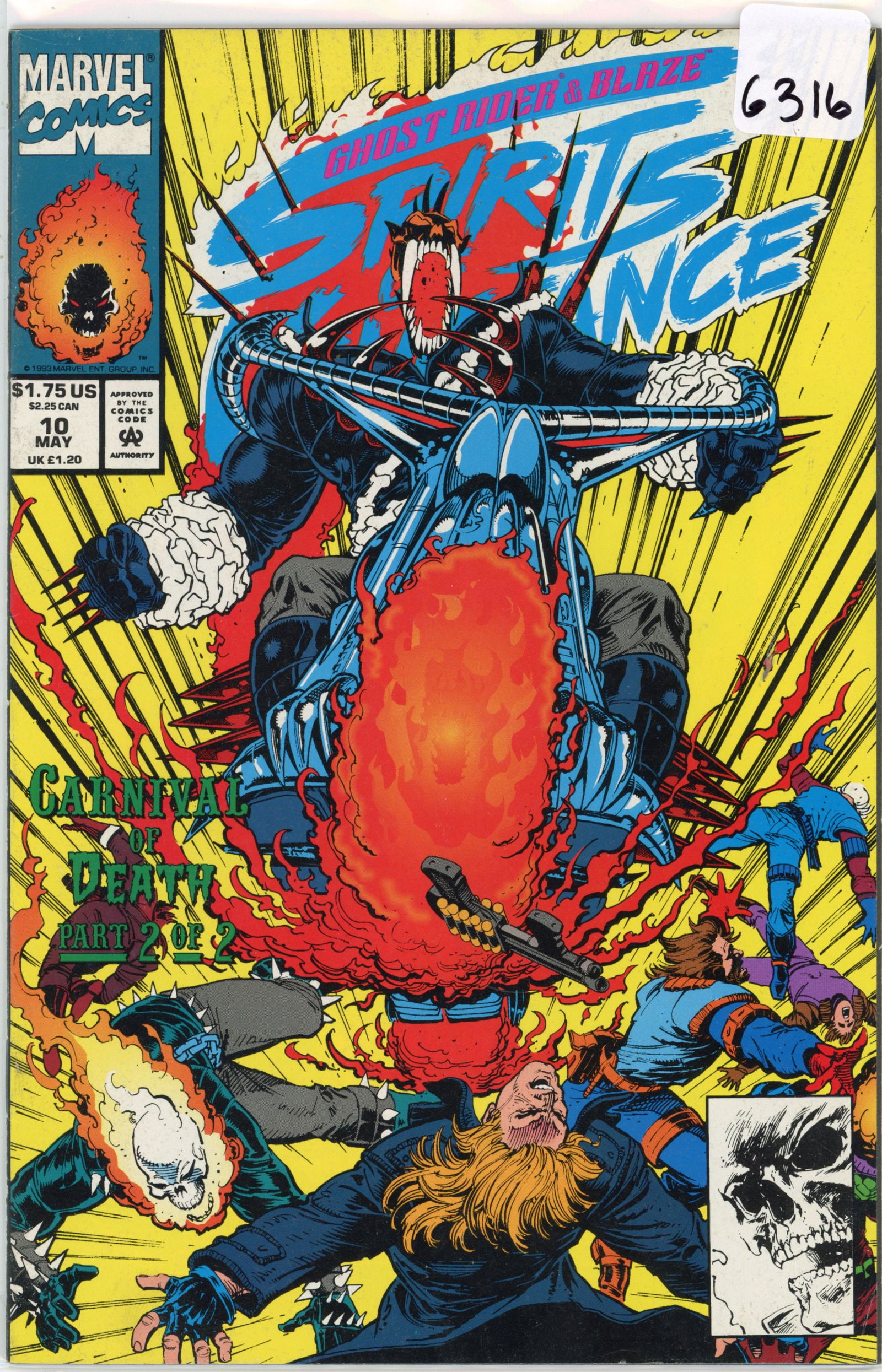 1993 Marvel Ghost Rider Blaze Issue 10 (1 of 1)