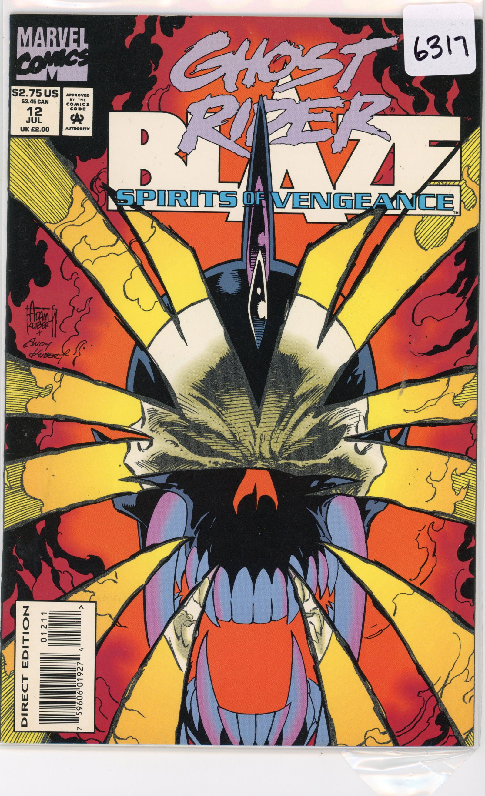1993 Marvel Ghost Rider Blaze Issue 12 (1 of 1)