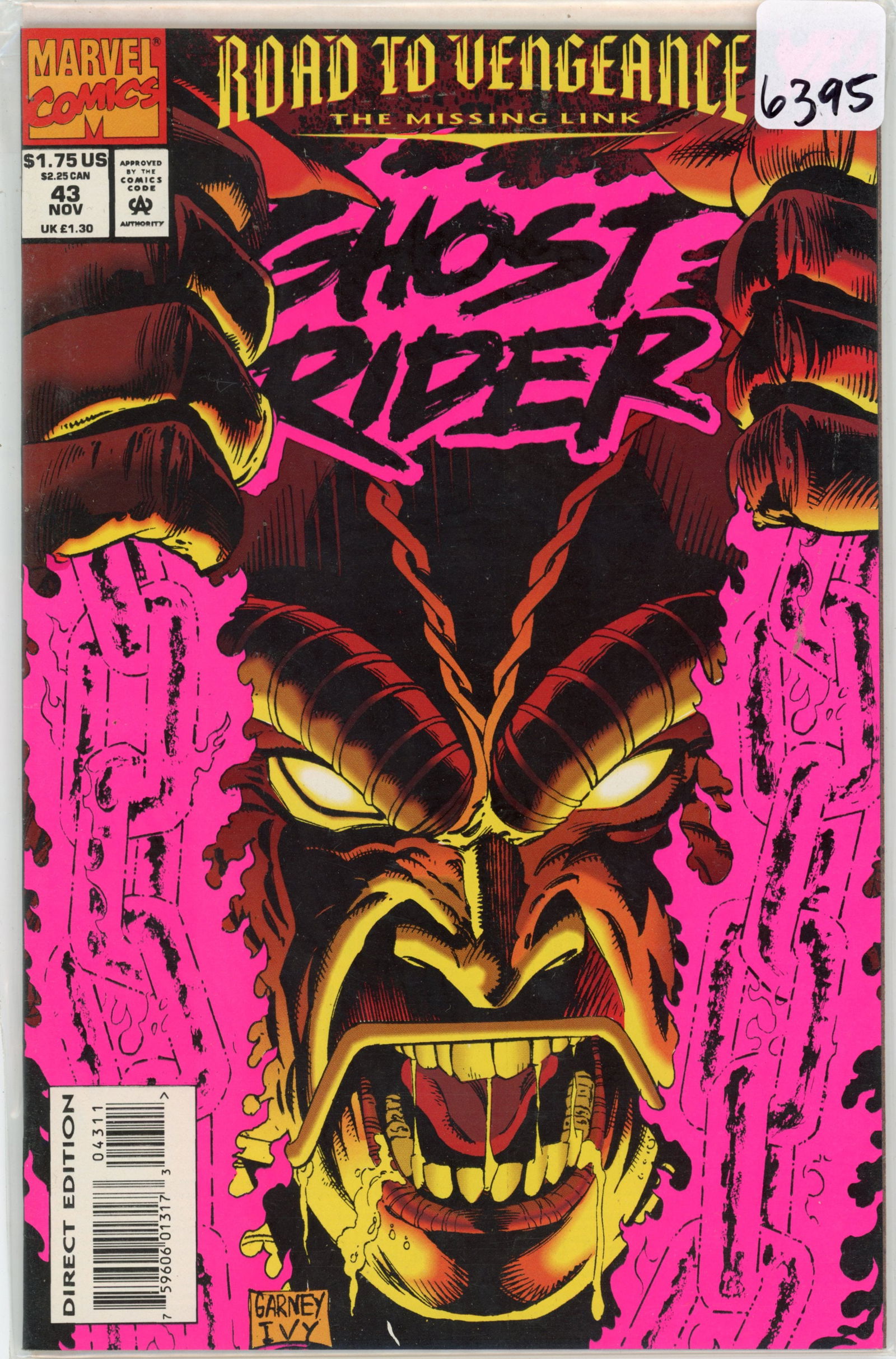 1992 Marvel Ghost Rider Issue 43 (1 of 1)