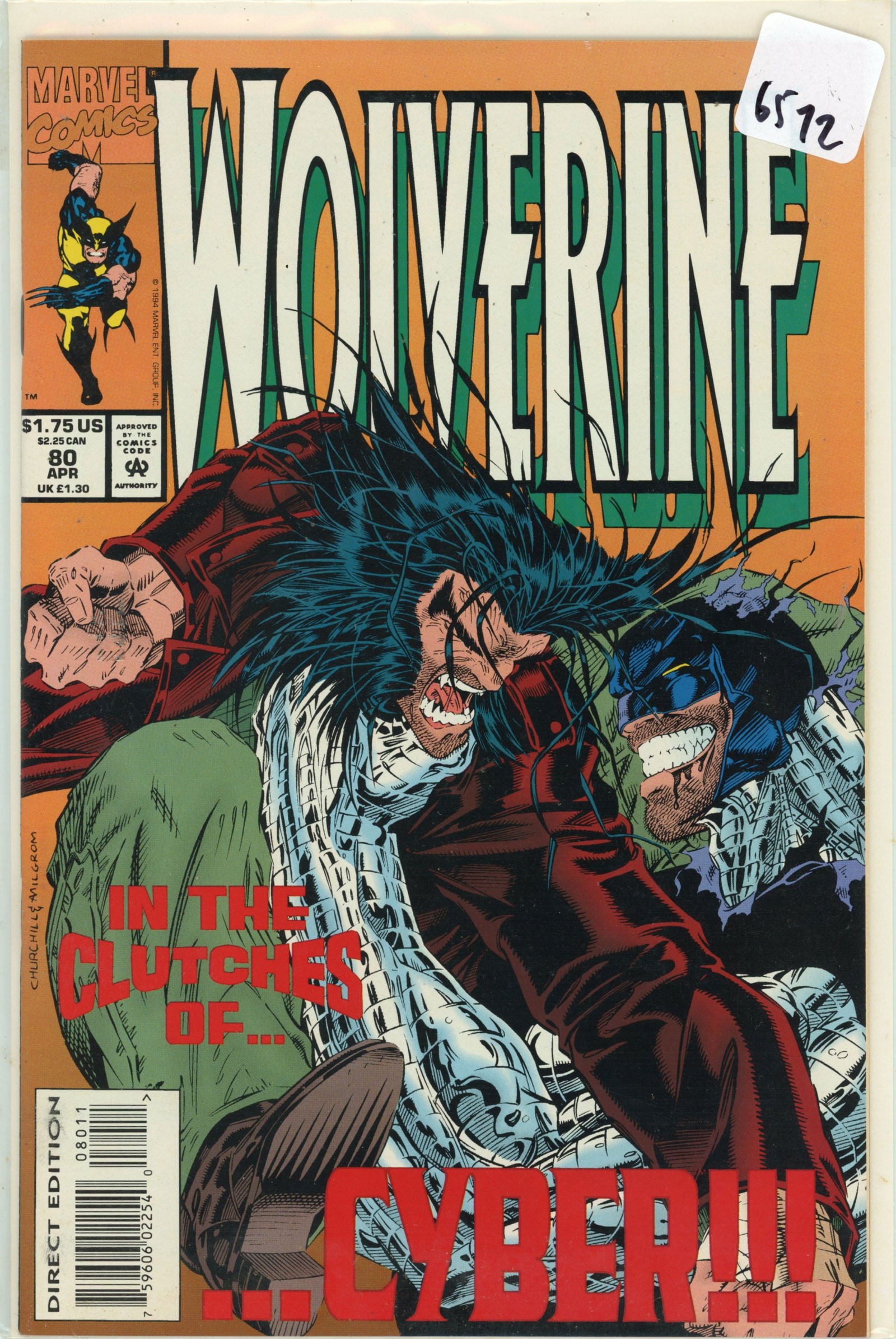 1994 Marvel Wolverine Issue 80 (1 of 1)